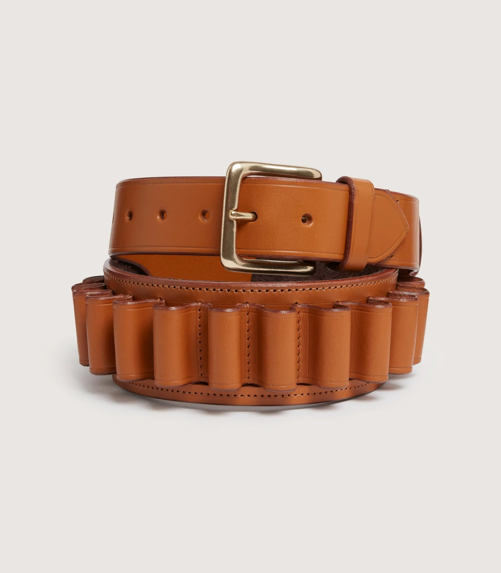 20 Gauge Bridle Leather Cartridge Belt In Tan