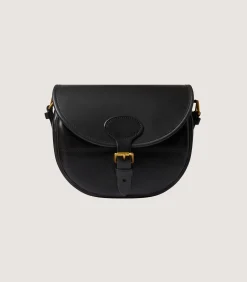 Bridle Leather Cartridge Bag In Dark Brown