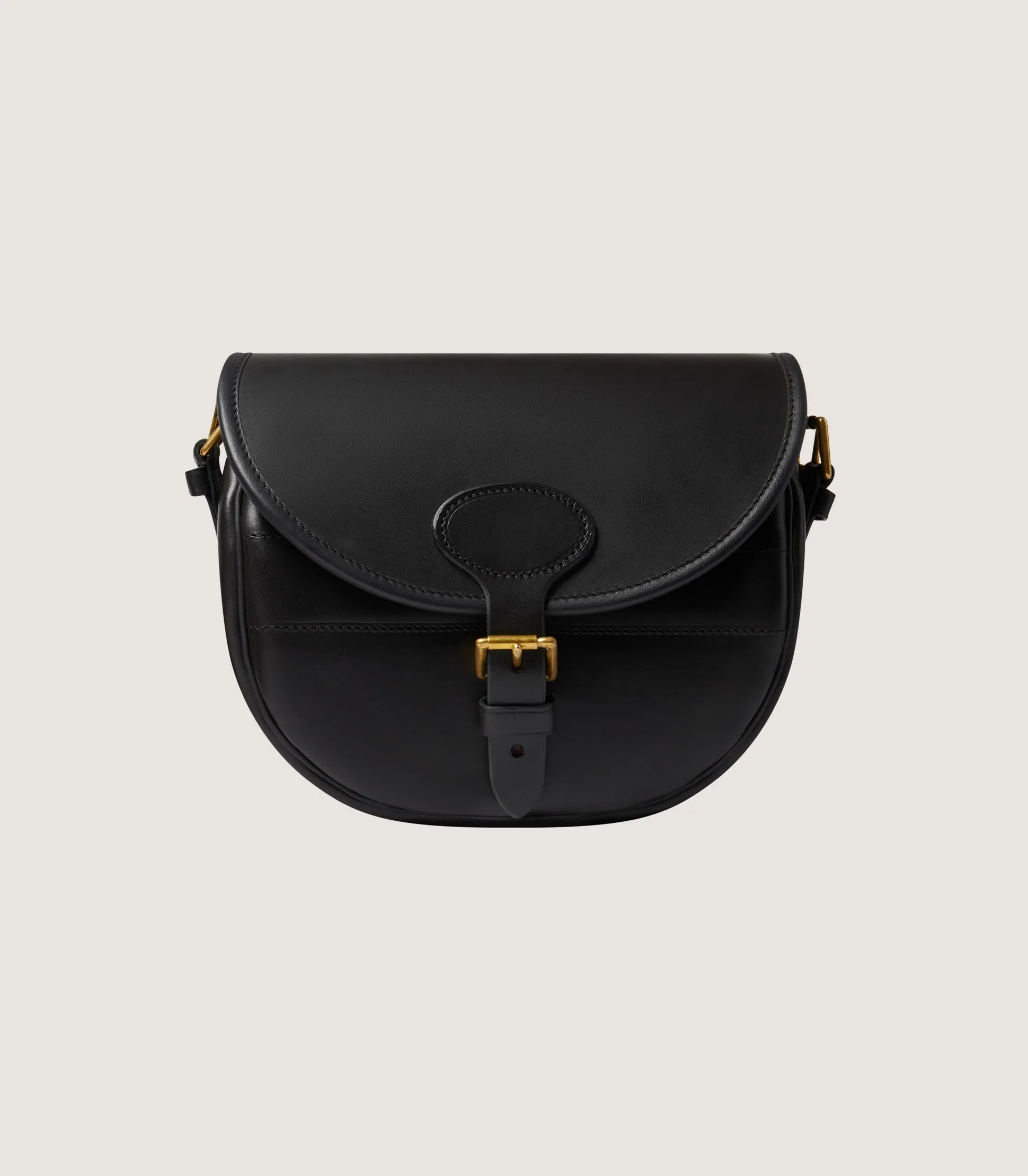 Bridle Leather Cartridge Bag In Dark Brown