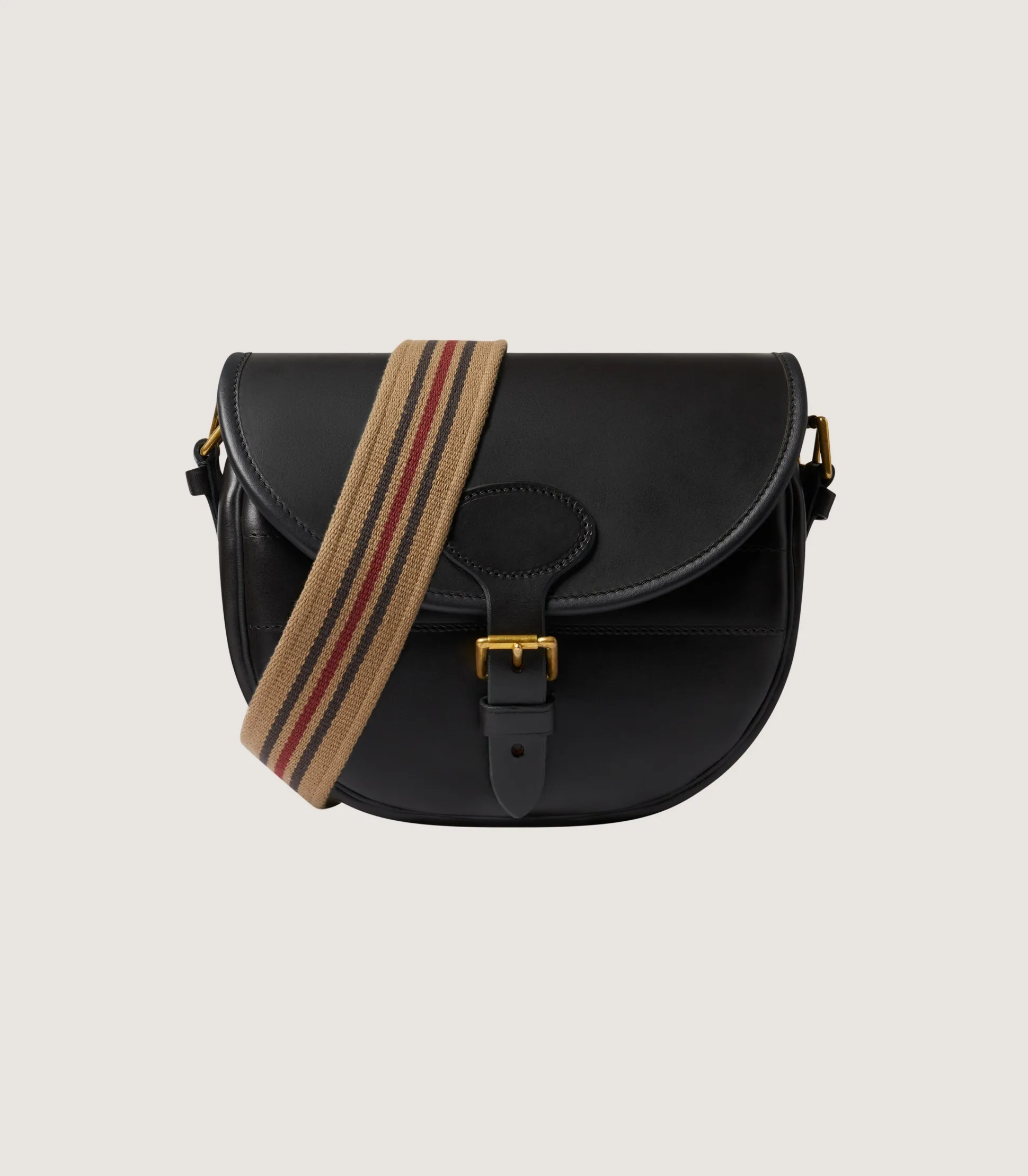 Bridle Leather Cartridge Bag In Dark Brown