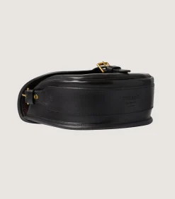 Bridle Leather Cartridge Bag In Dark Brown