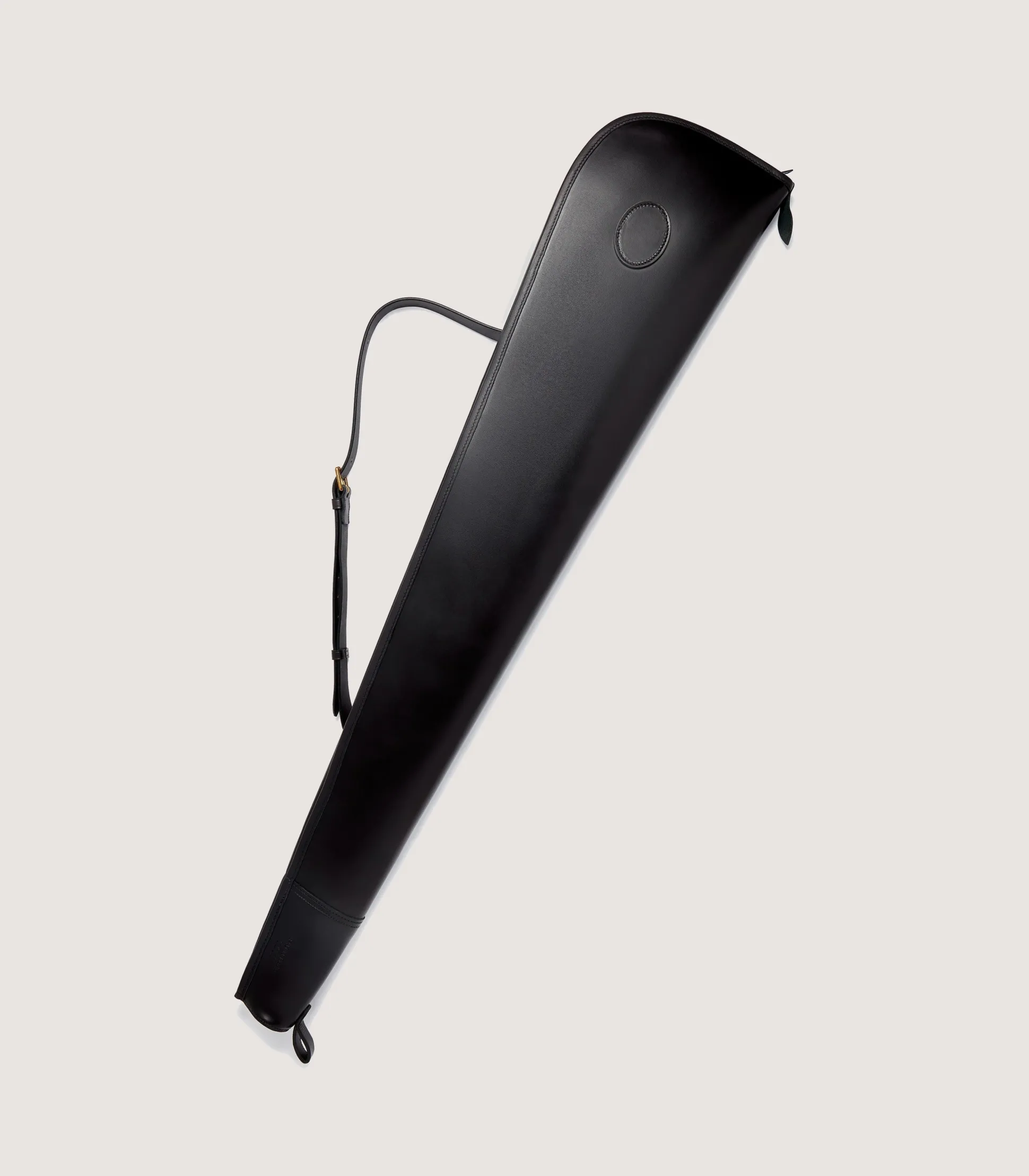 Bridle Leather Gun Cover In Dark Brown