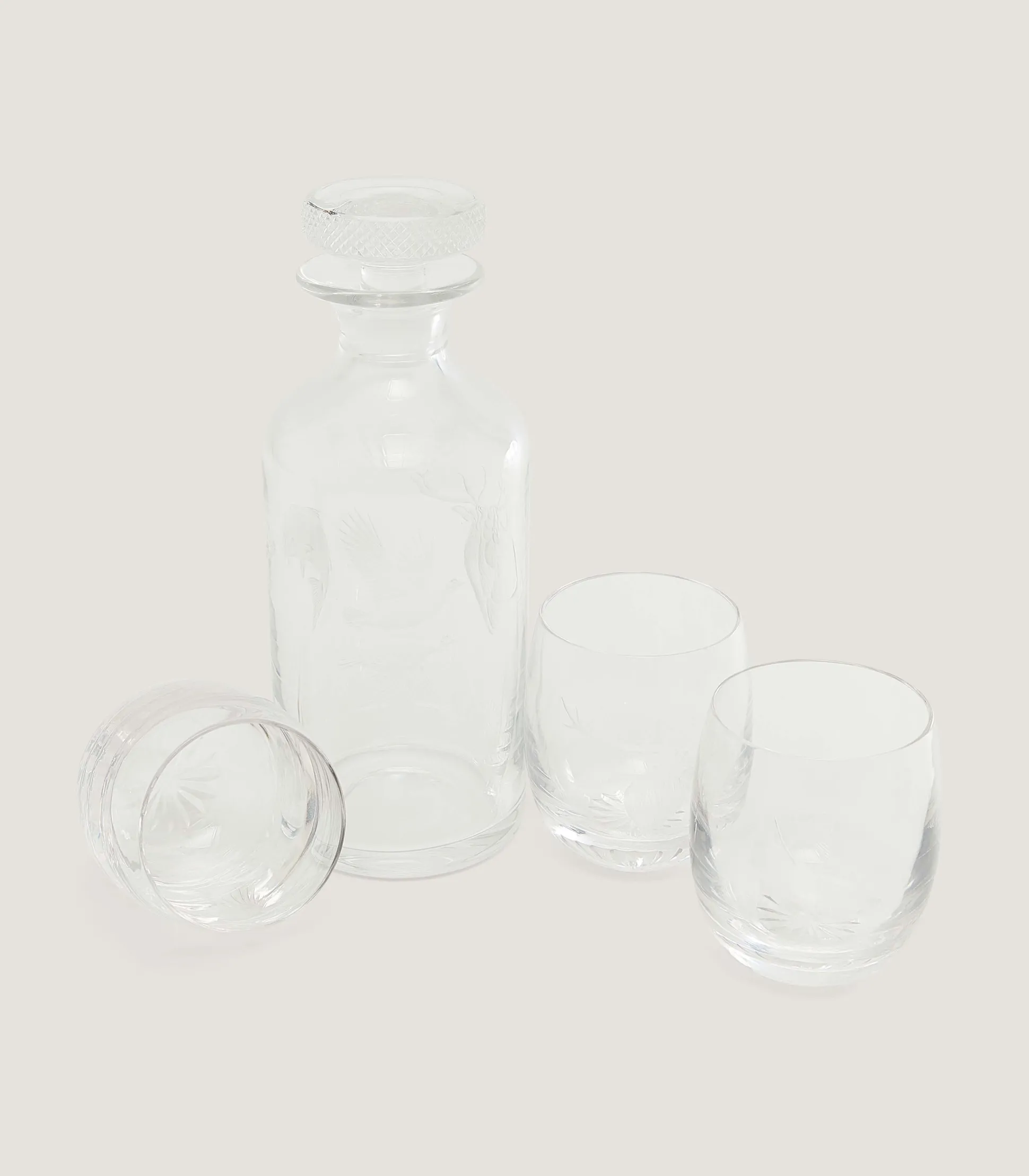 Copper Wheel Engraved Macnab Challenge Crystal Decanter