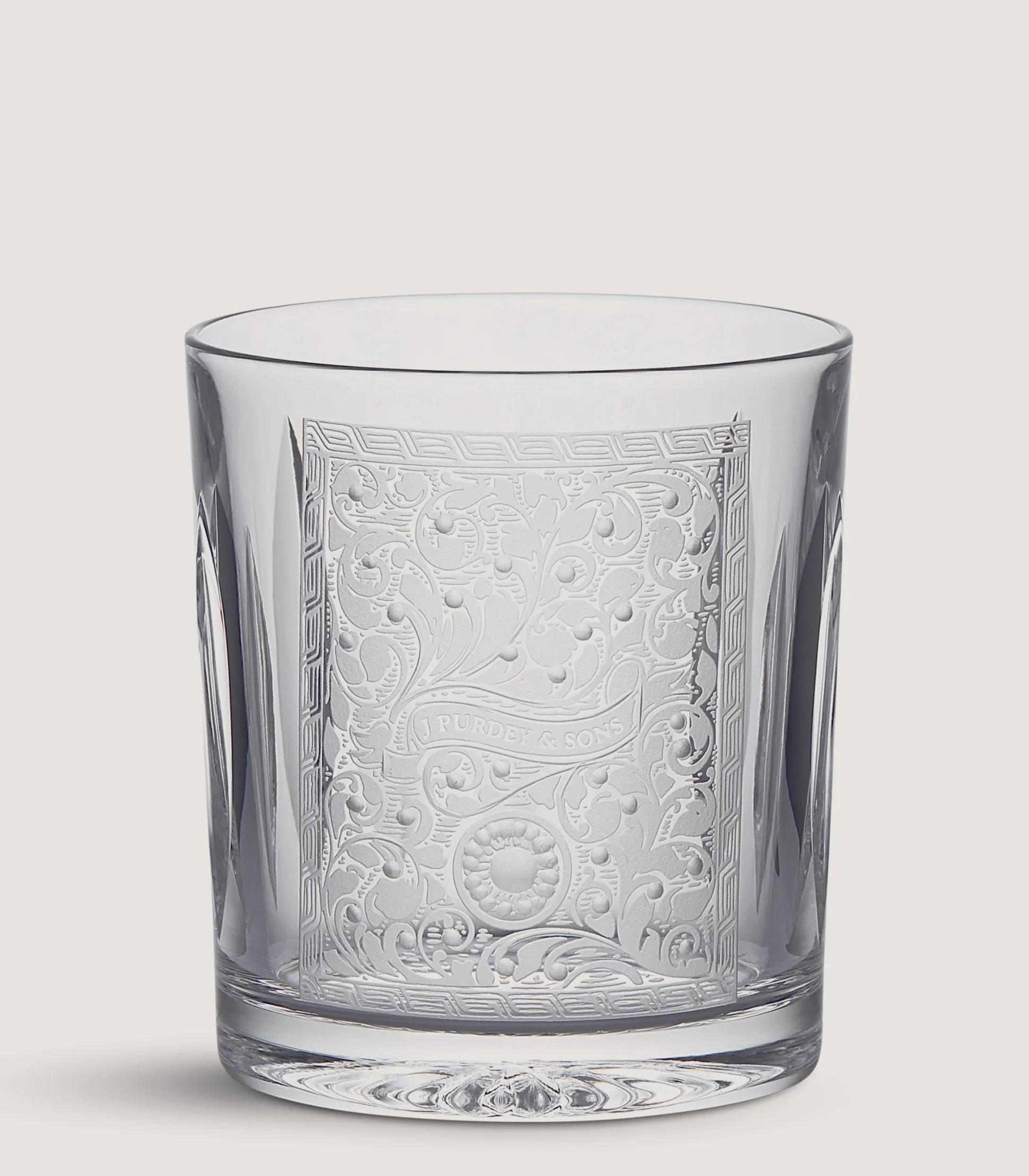 Crystal Tumbler With Scroll Engraving