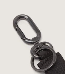 Featherburst Keyring In Dark Brown
