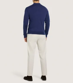 Men's Cashmere Duke Polo in Canvas Blue