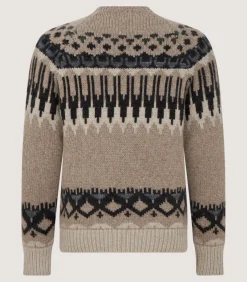 Men's Cashmere Fairisle Falcon Crew Neck Sweater