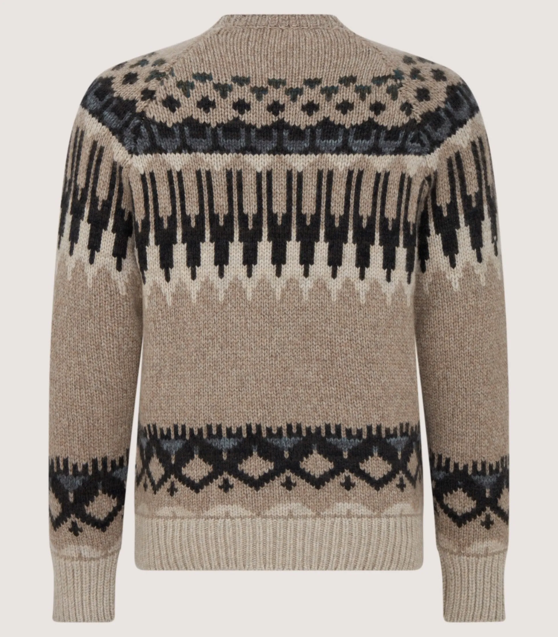 Men's Cashmere Fairisle Falcon Crew Neck Sweater