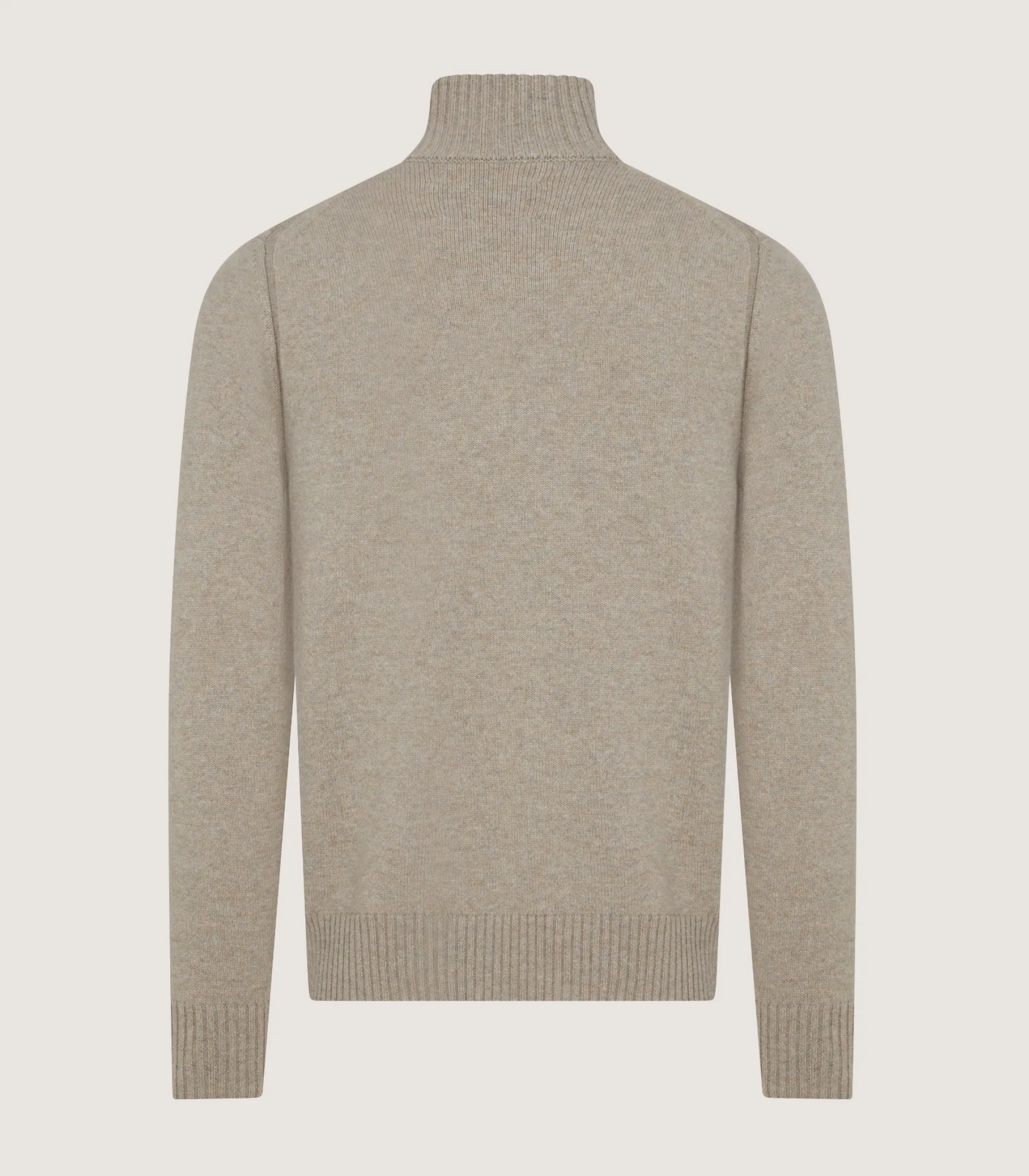 Men's Cashmere Quarter Zip Sweater in Pigeon