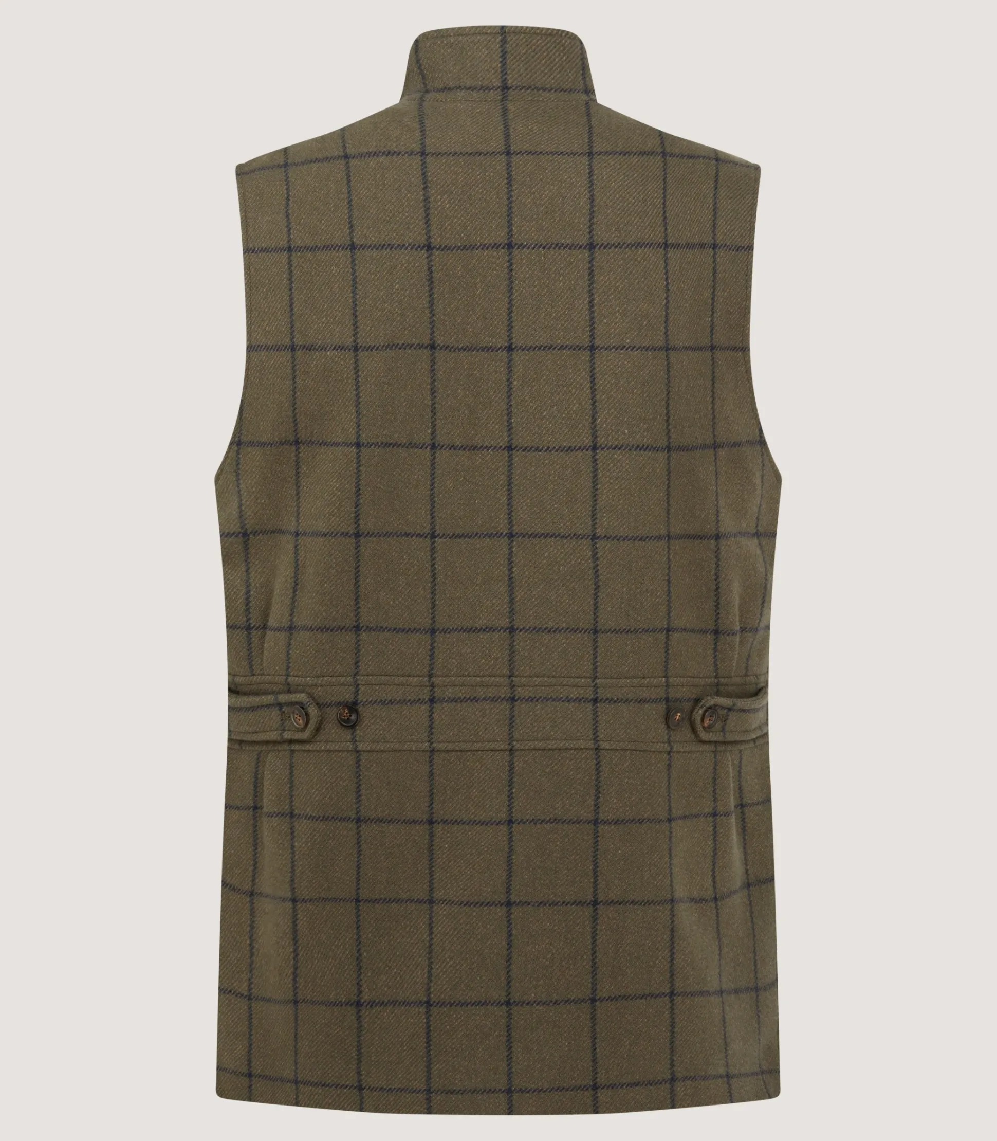 Men's Cashmere Tweed High Collar Sporting Vest in Rannoch