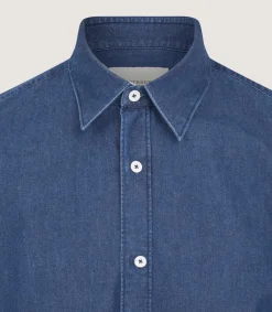 Men's Chambray Shirt in Denim Blue
