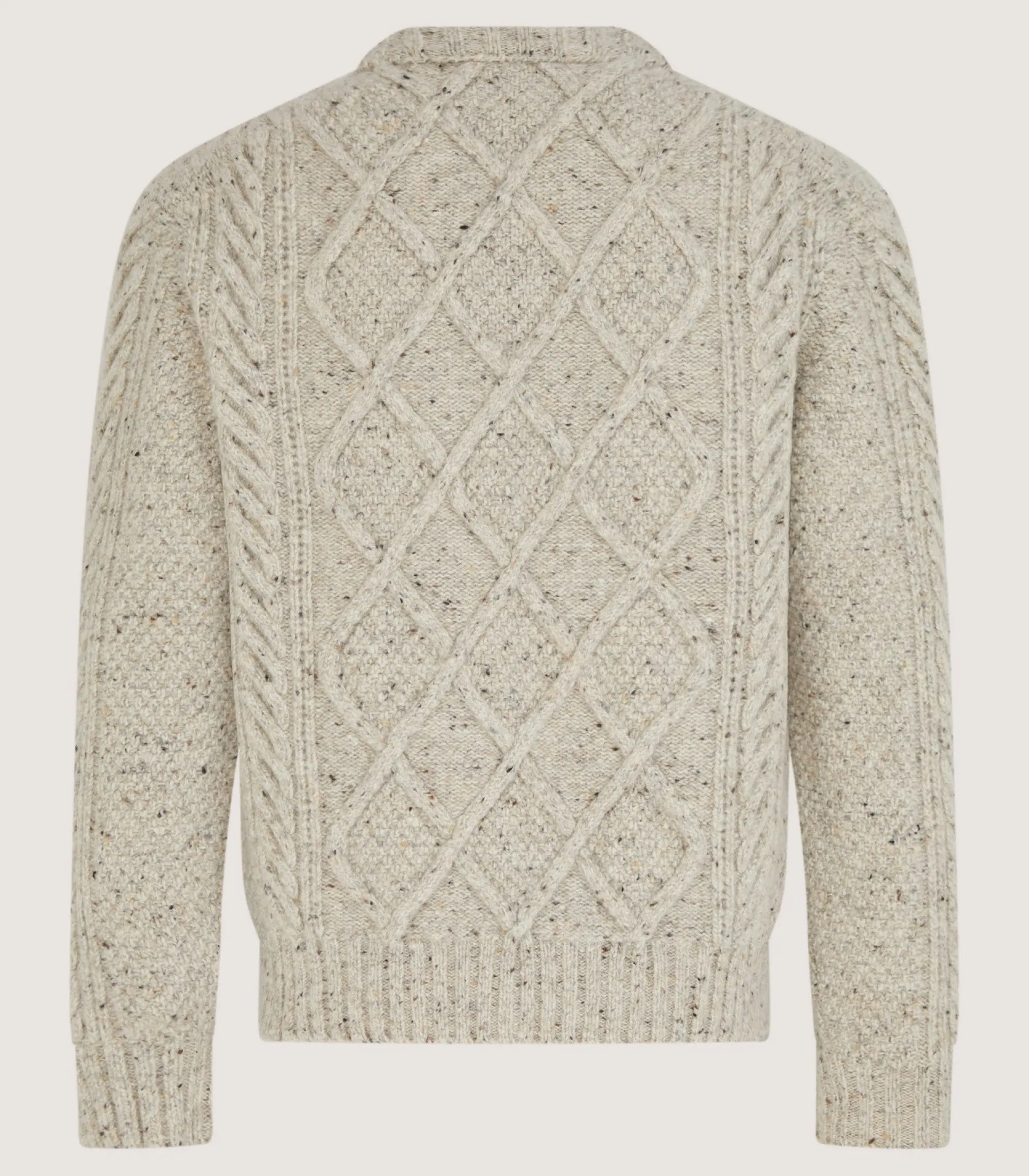 Men's Donegal Aran Jumper in Birch