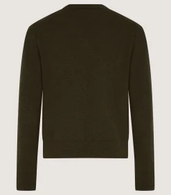 Men's Ensay British Outdoor V Neck Jumper in Loden