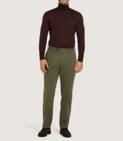 Men's Extra Fine Worsted Cashmere Seamless Turtleneck In Dark Umber