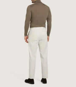 Men's Extra Fine Worsted Cashmere Seamless Turtleneck In Taupe