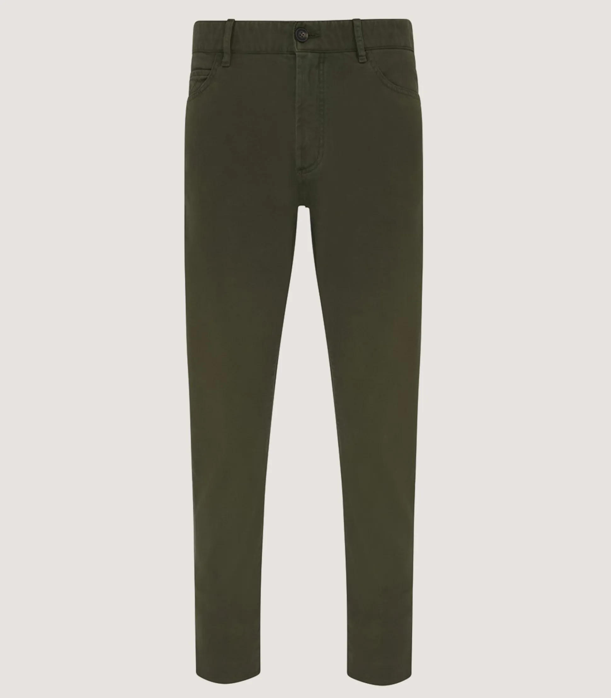 Men's Heavy Cotton Trousers In Winter Moss