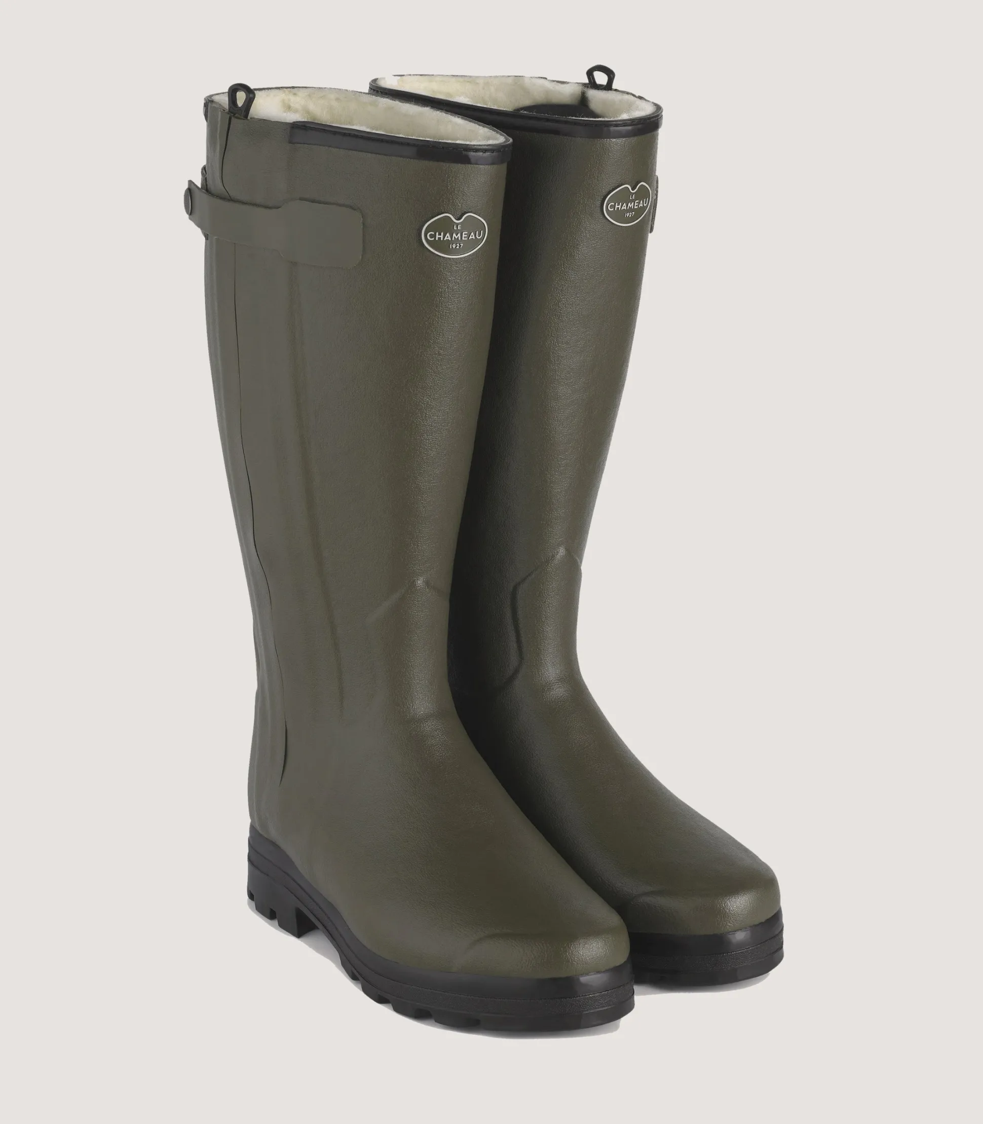 Men's Le Chameau Chasseur Wool Lined Boot In Dark Green