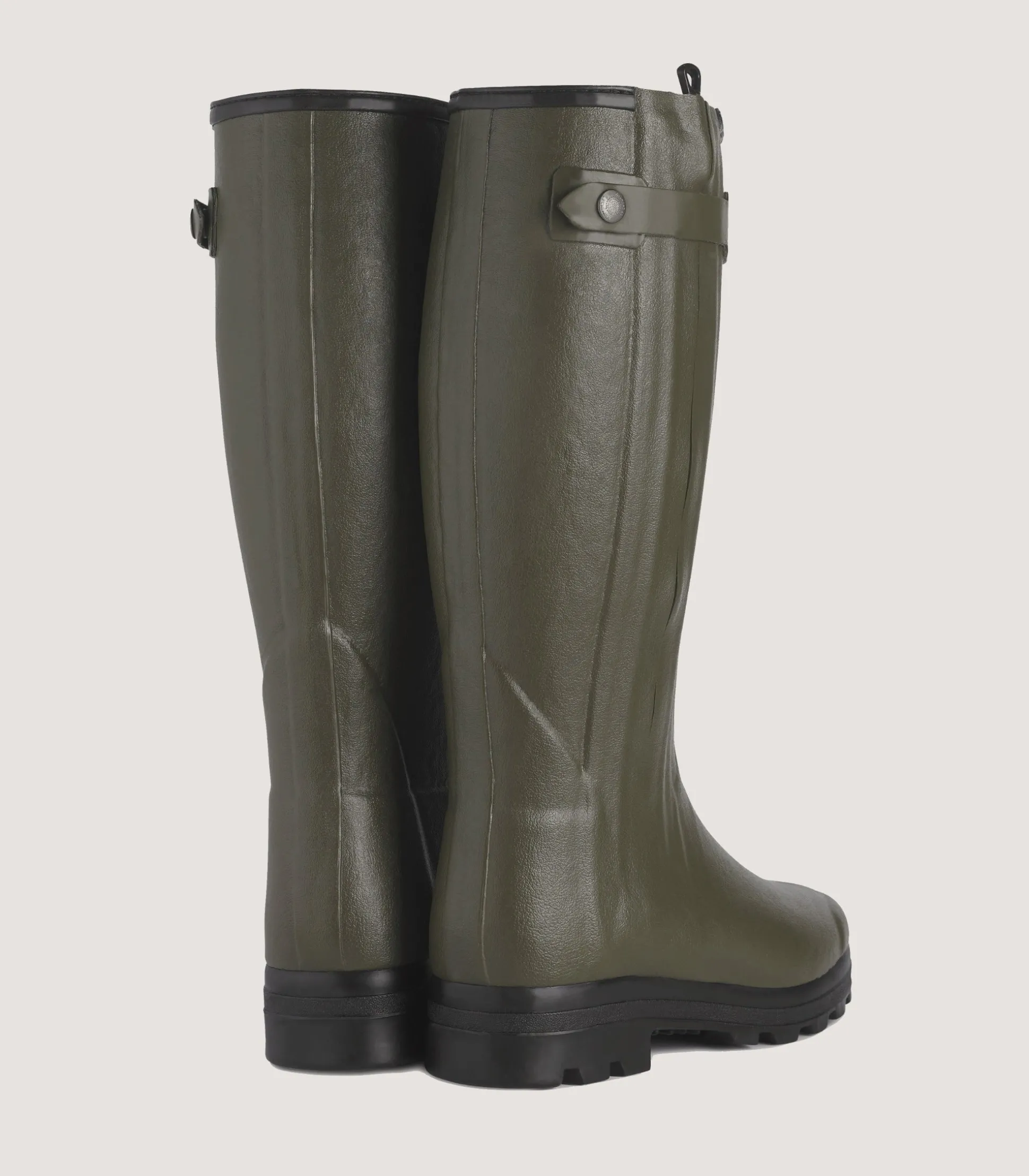 Men's Le Chameau Chasseur Wool Lined Boot In Dark Green