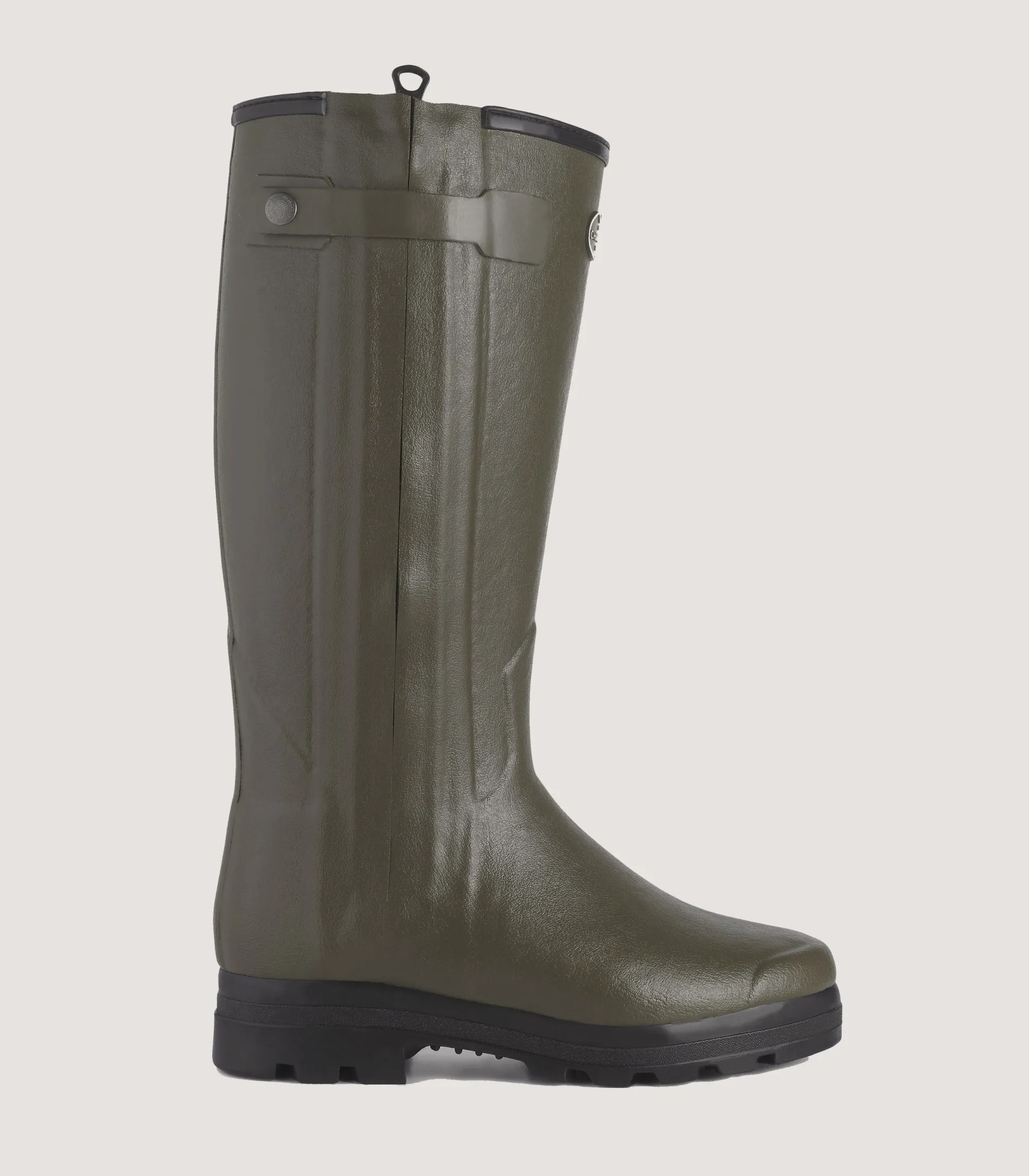 Men's Le Chameau Chasseur Wool Lined Boot In Dark Green