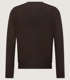 Men's Lightweight Travel Merino Crew Neck in Chocolate