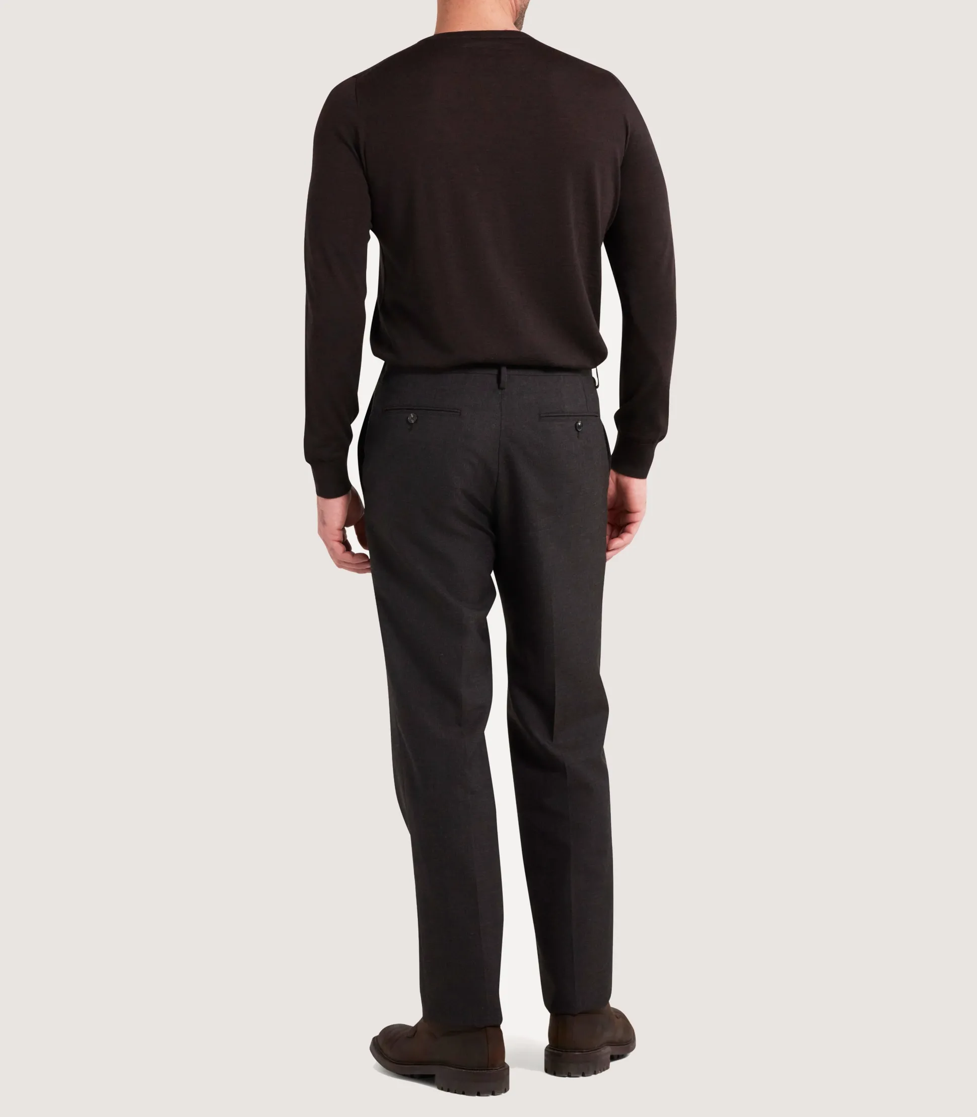 Men's Lightweight Travel Merino Crew Neck in Chocolate