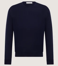 Men's Lightweight Travel Merino Crew Neck in Midnight