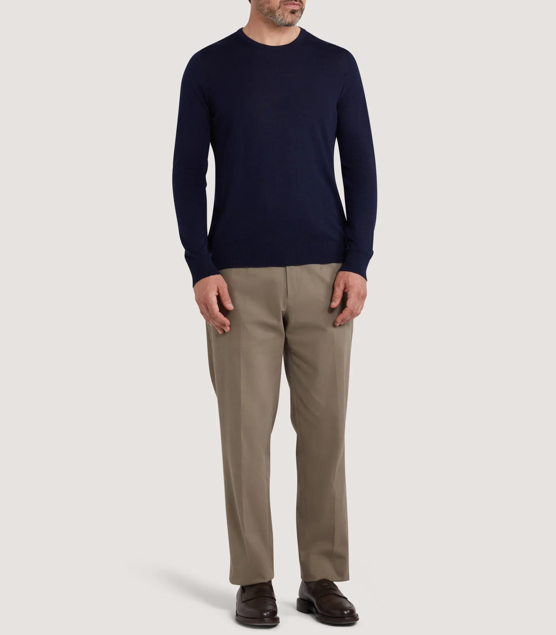 Men's Lightweight Travel Merino Crew Neck in Midnight