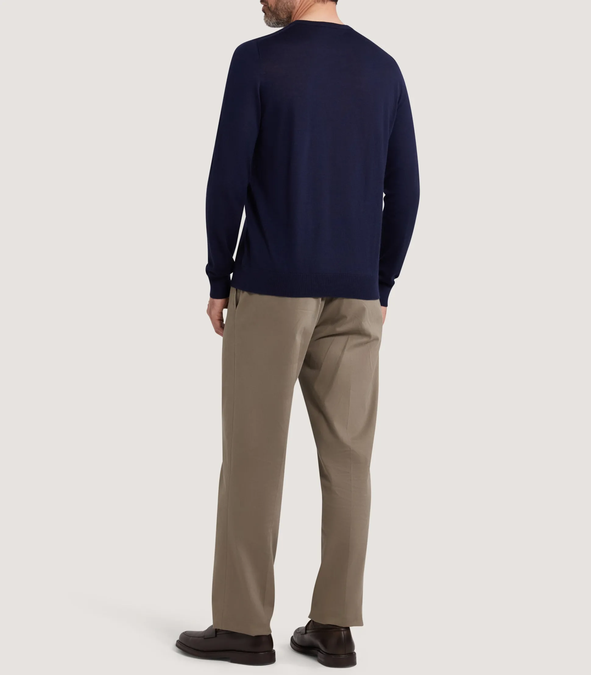 Men's Lightweight Travel Merino Crew Neck in Midnight