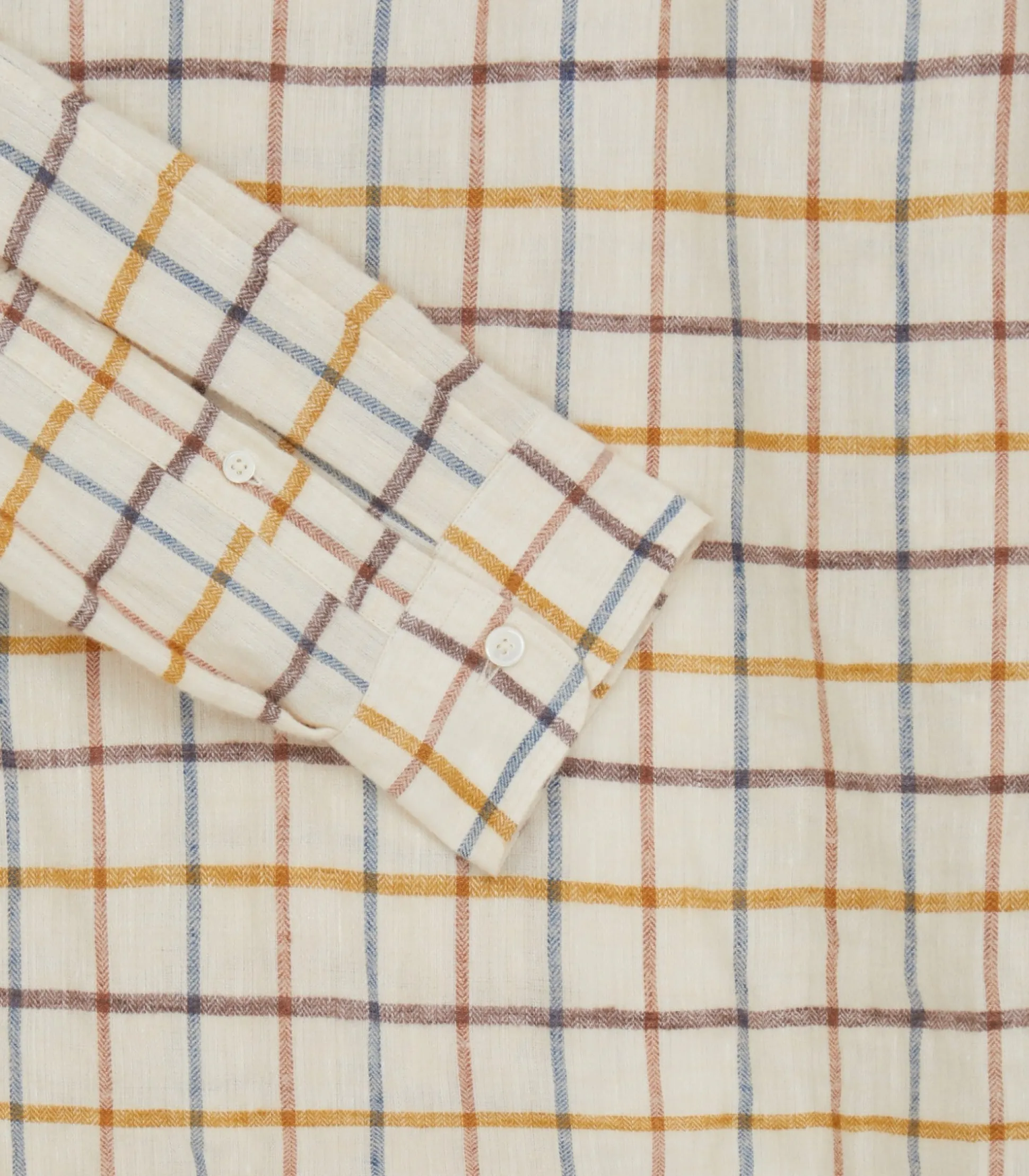 Men's Linen Flannel Tattersall Sporting Shirt
