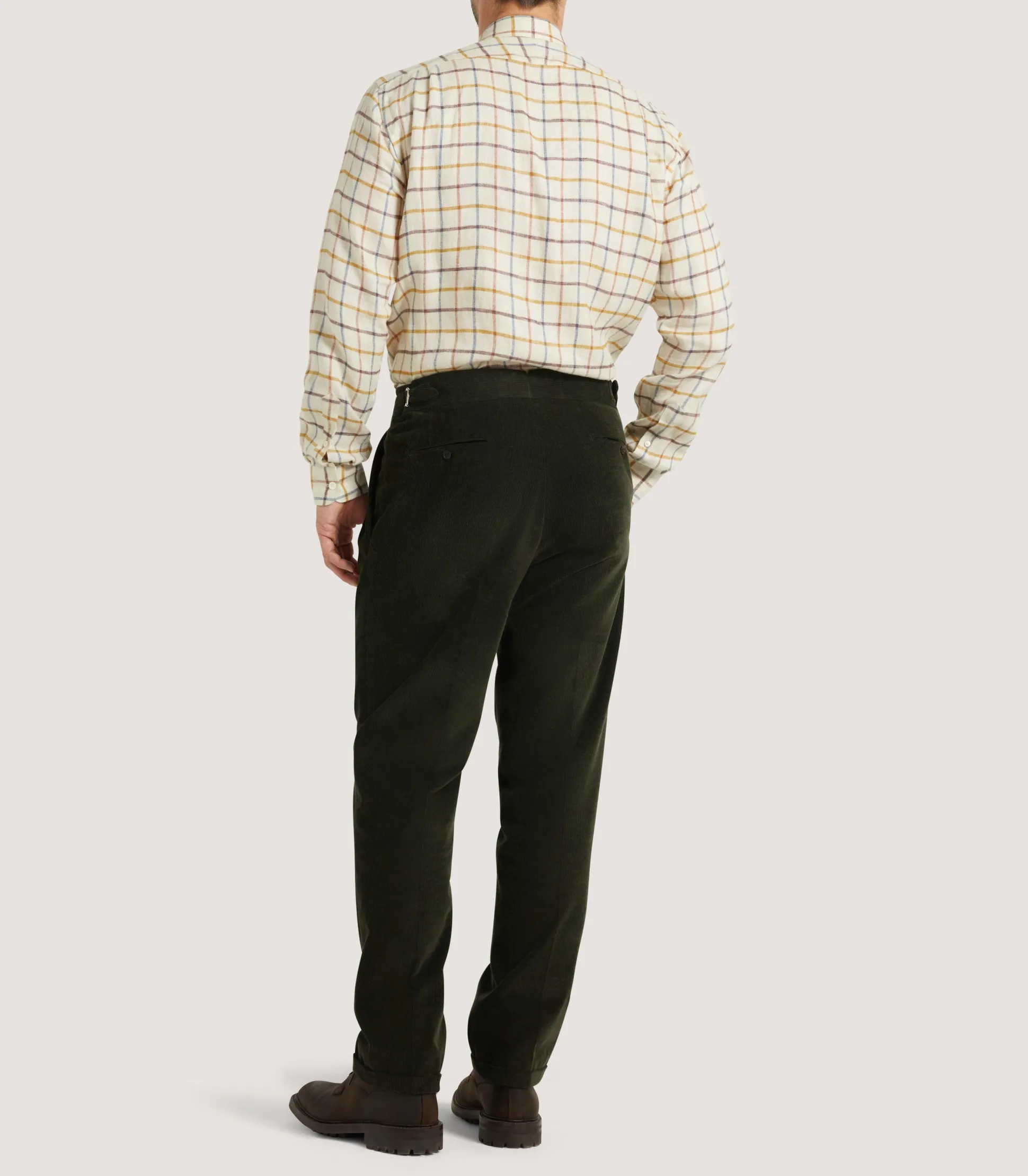 Men's Linen Flannel Tattersall Sporting Shirt