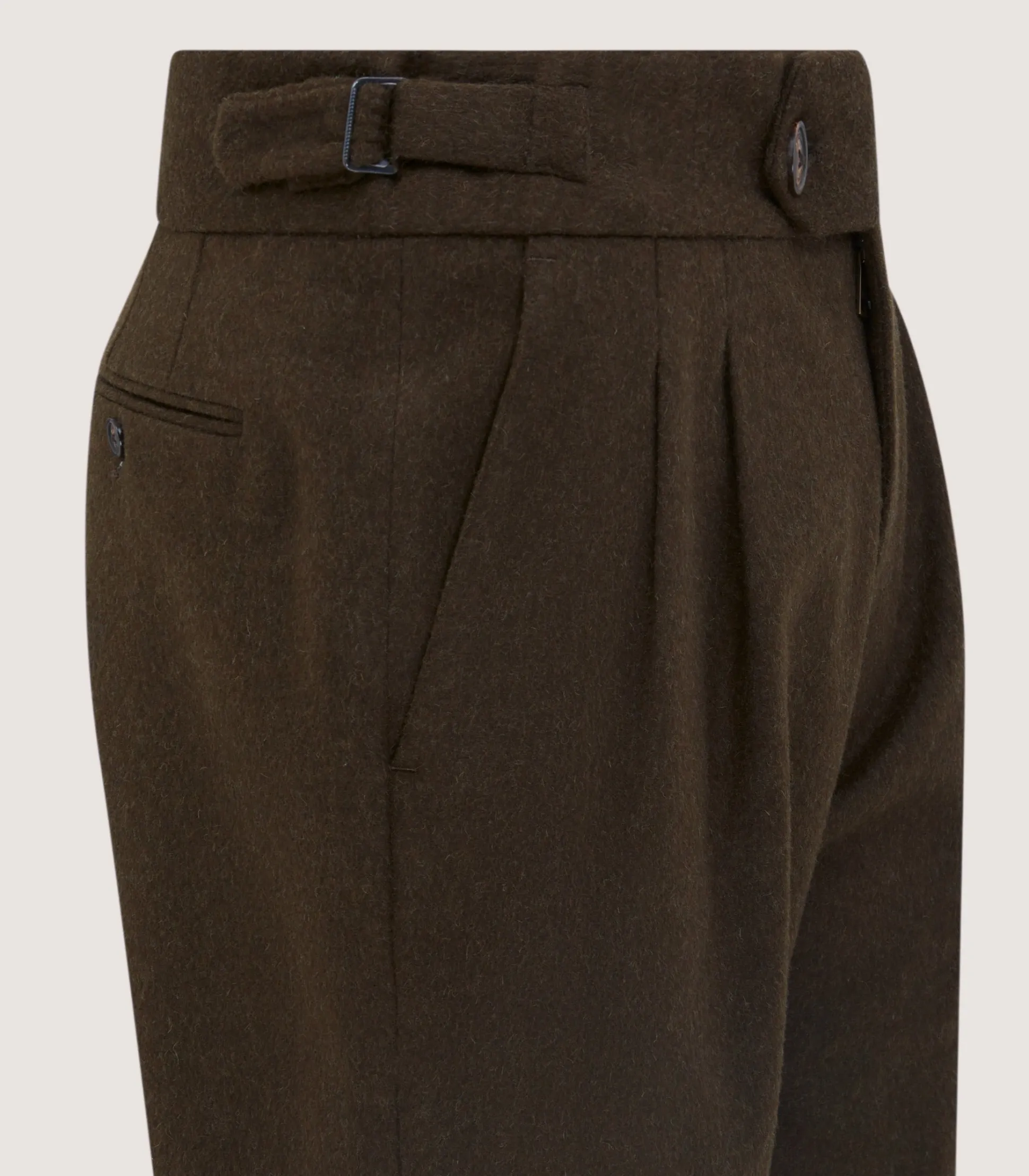 Men's Loden Two Pleat Breek with Storm Cuff in Loden