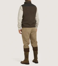 Men's Merino Purdey Fleece Gilet In Walnut