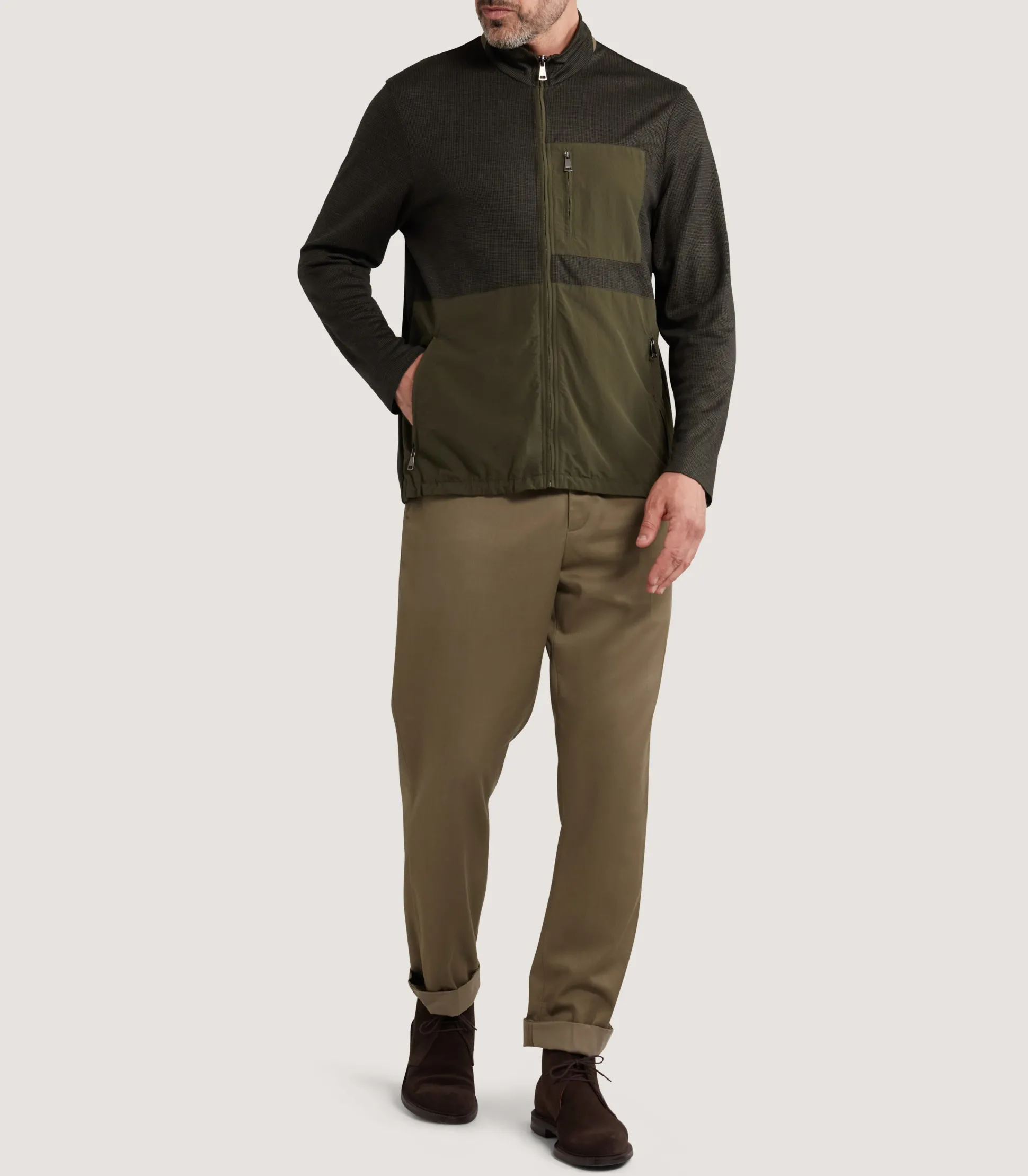 Men's Merino Tech Jersey Jacket in Loden