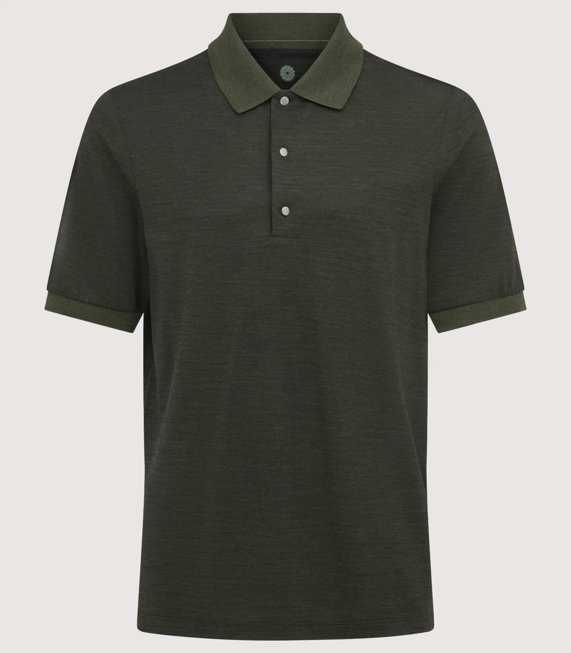 Men's Merino Tech Pique Polo in Loden
