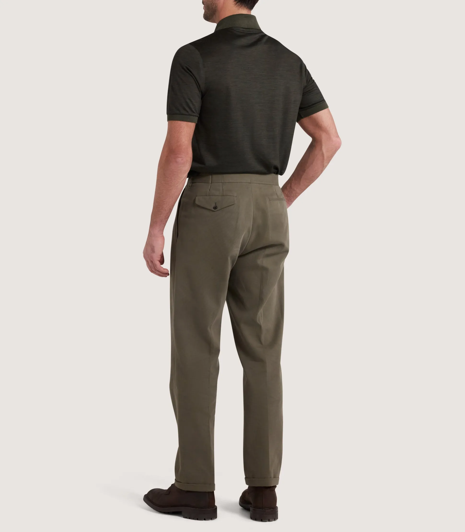 Men's Merino Tech Pique Polo in Loden