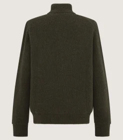 Men's Orkney Zip Front Cardigan in Loden