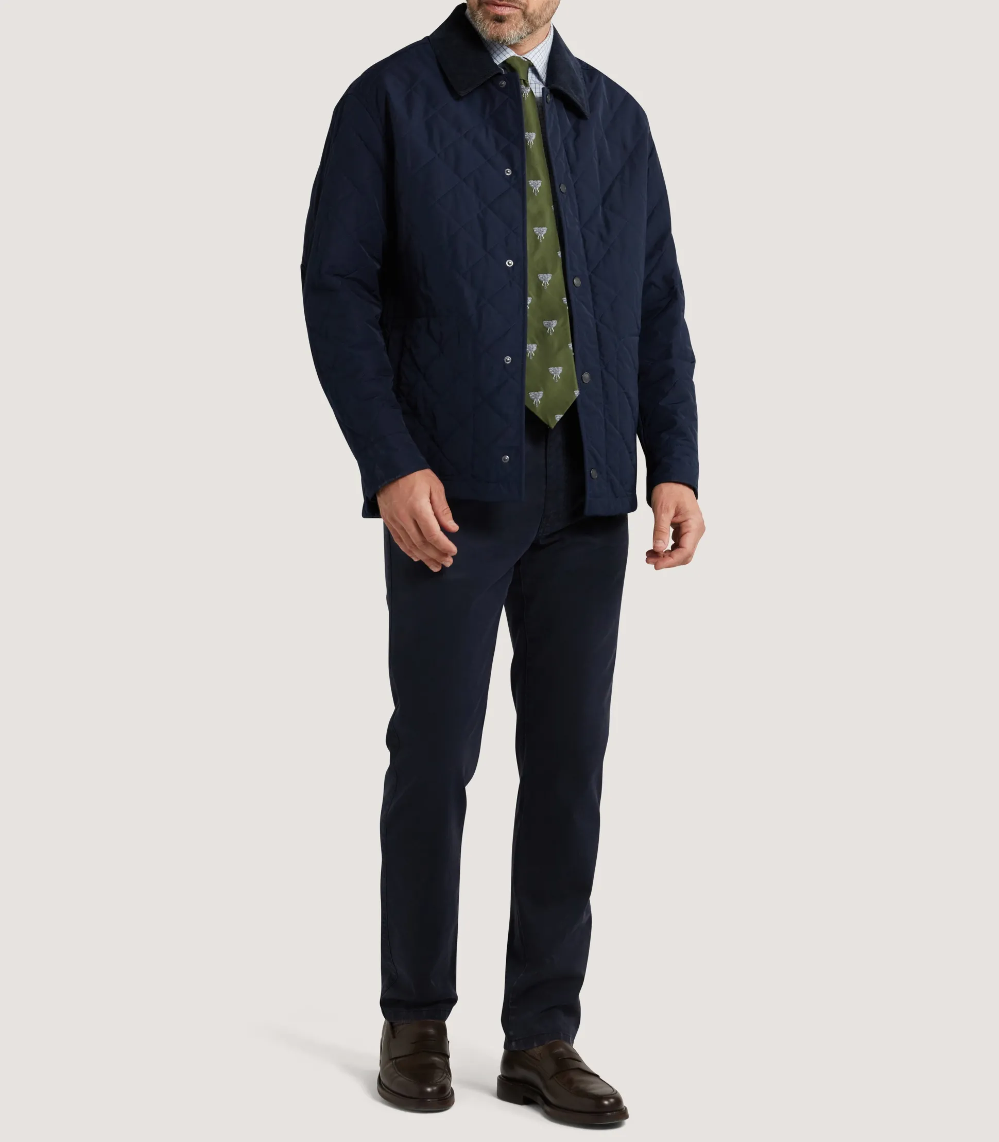 Men's Padded Purdey Jacket In Navy