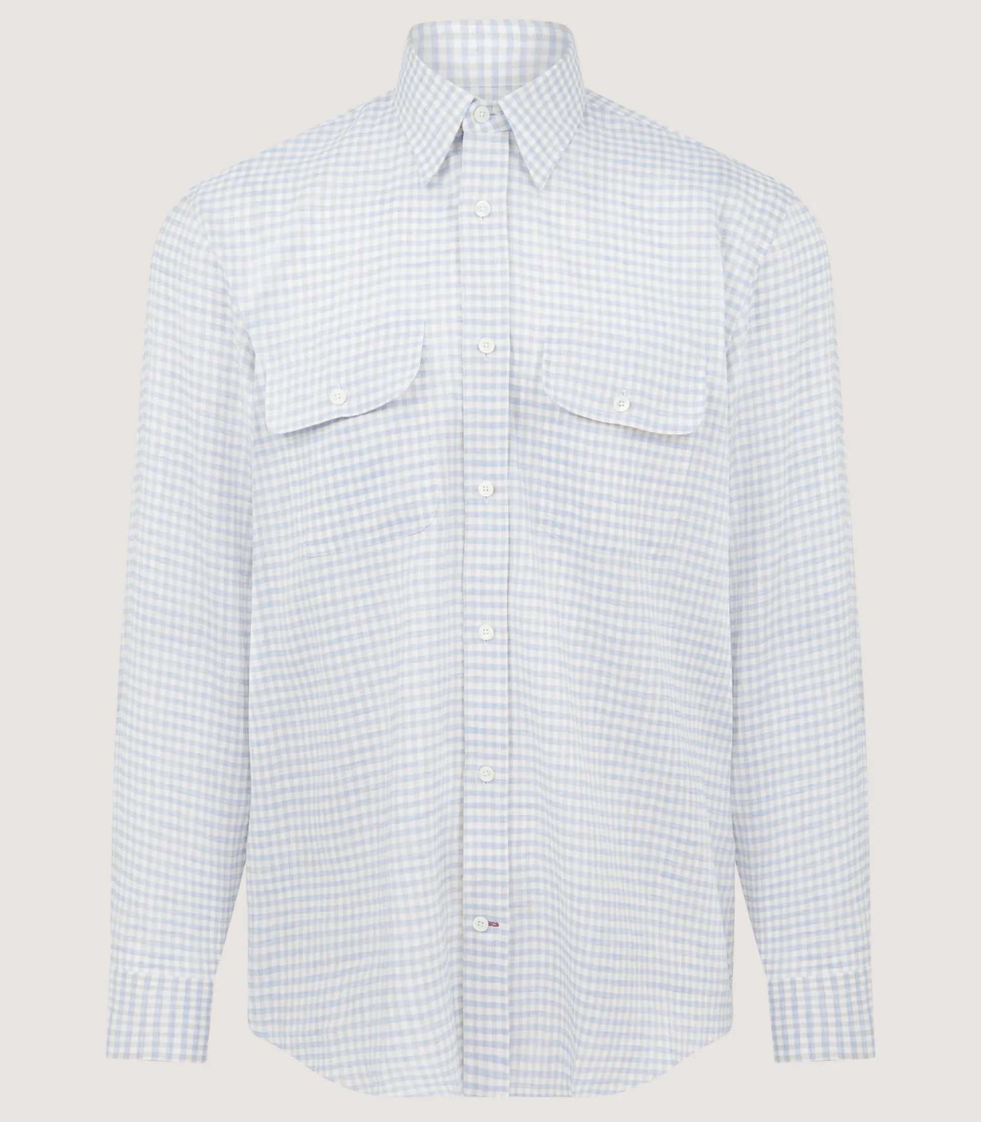Men's Pale Indigo Double Pocket Shirt