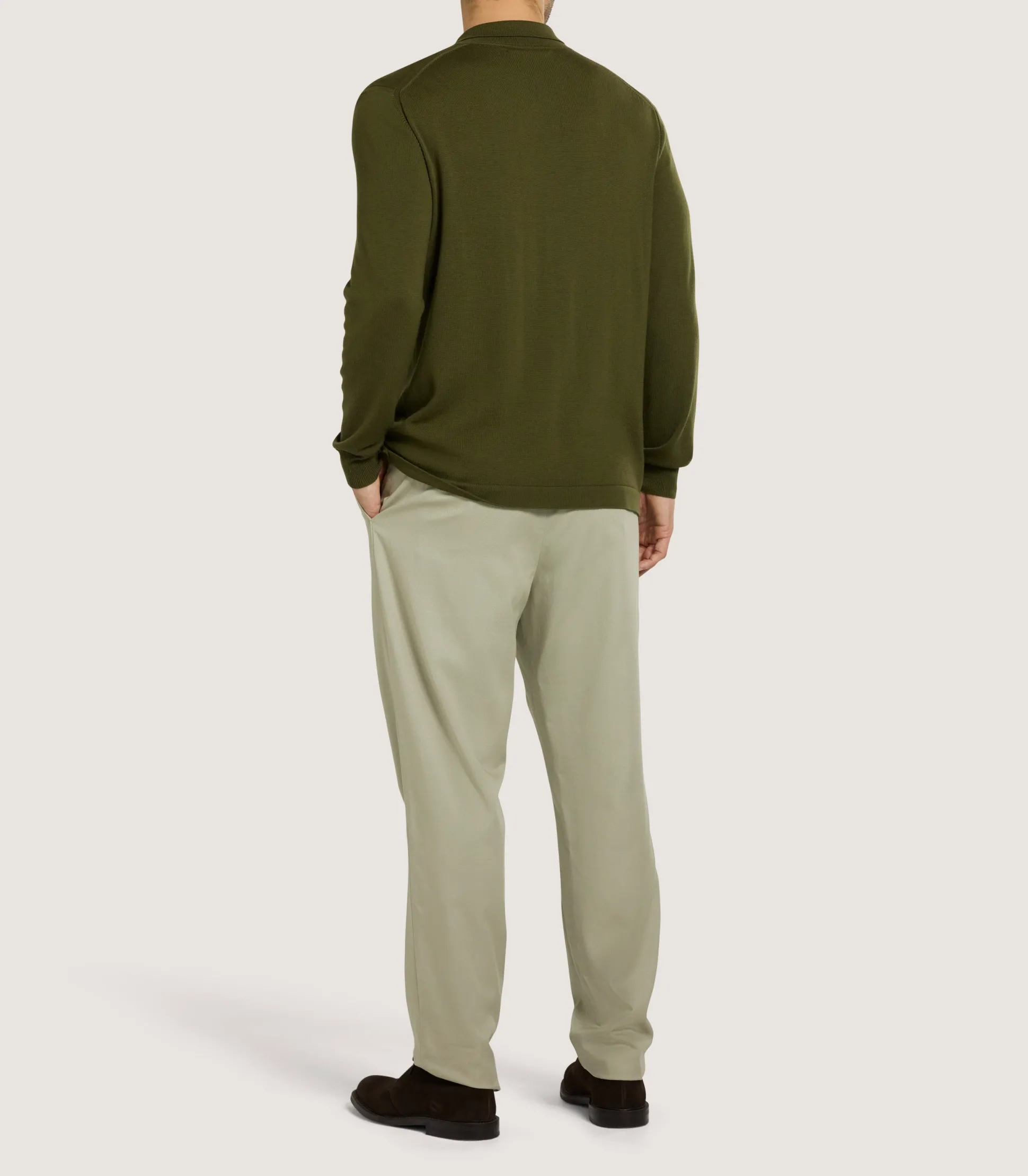 Men's Performance Twill Chino in Stone