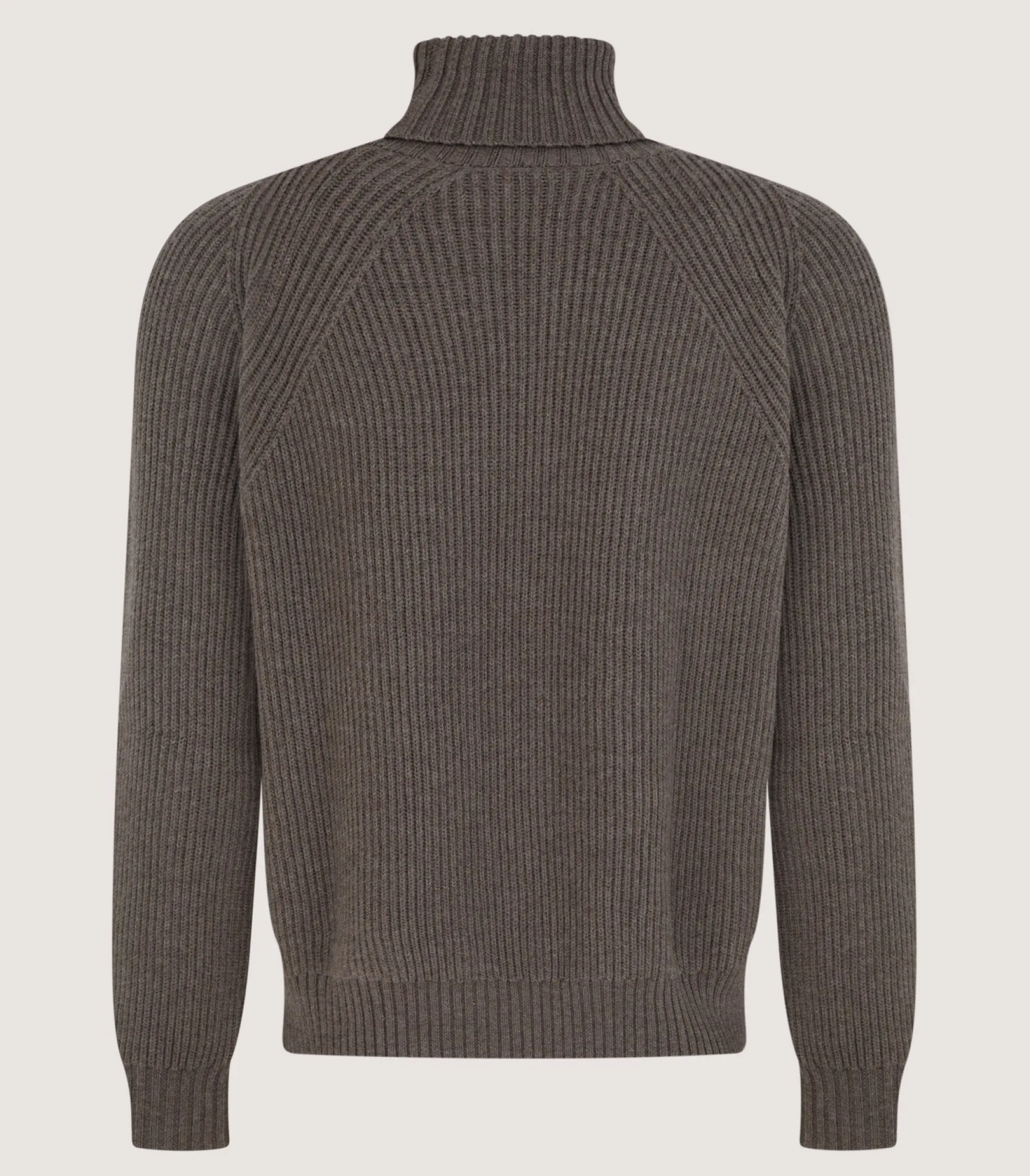 Men's St Ives Fisherman Rib Jumper in Taupe