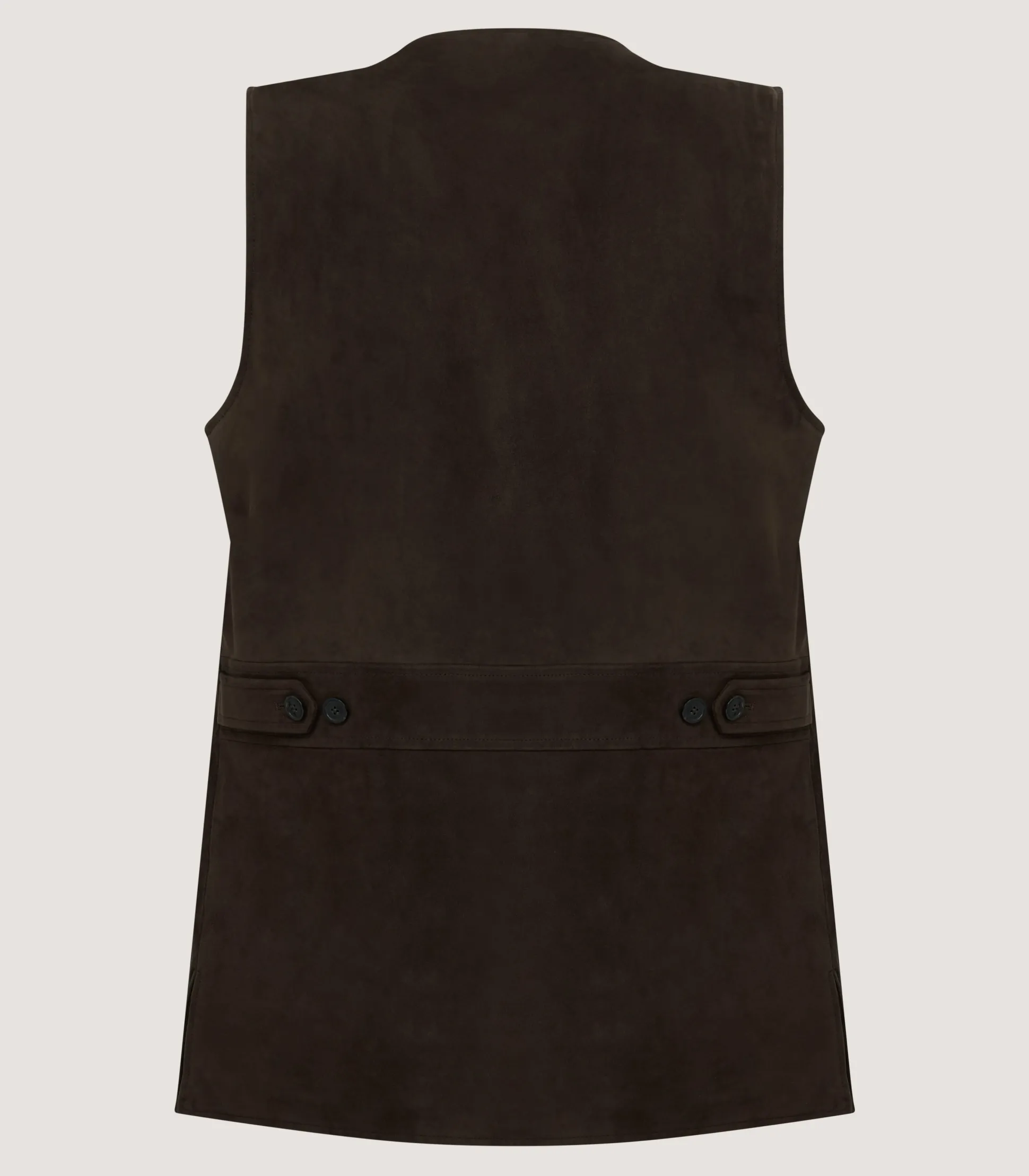 Men's Suede Sporting Vest in Walnut