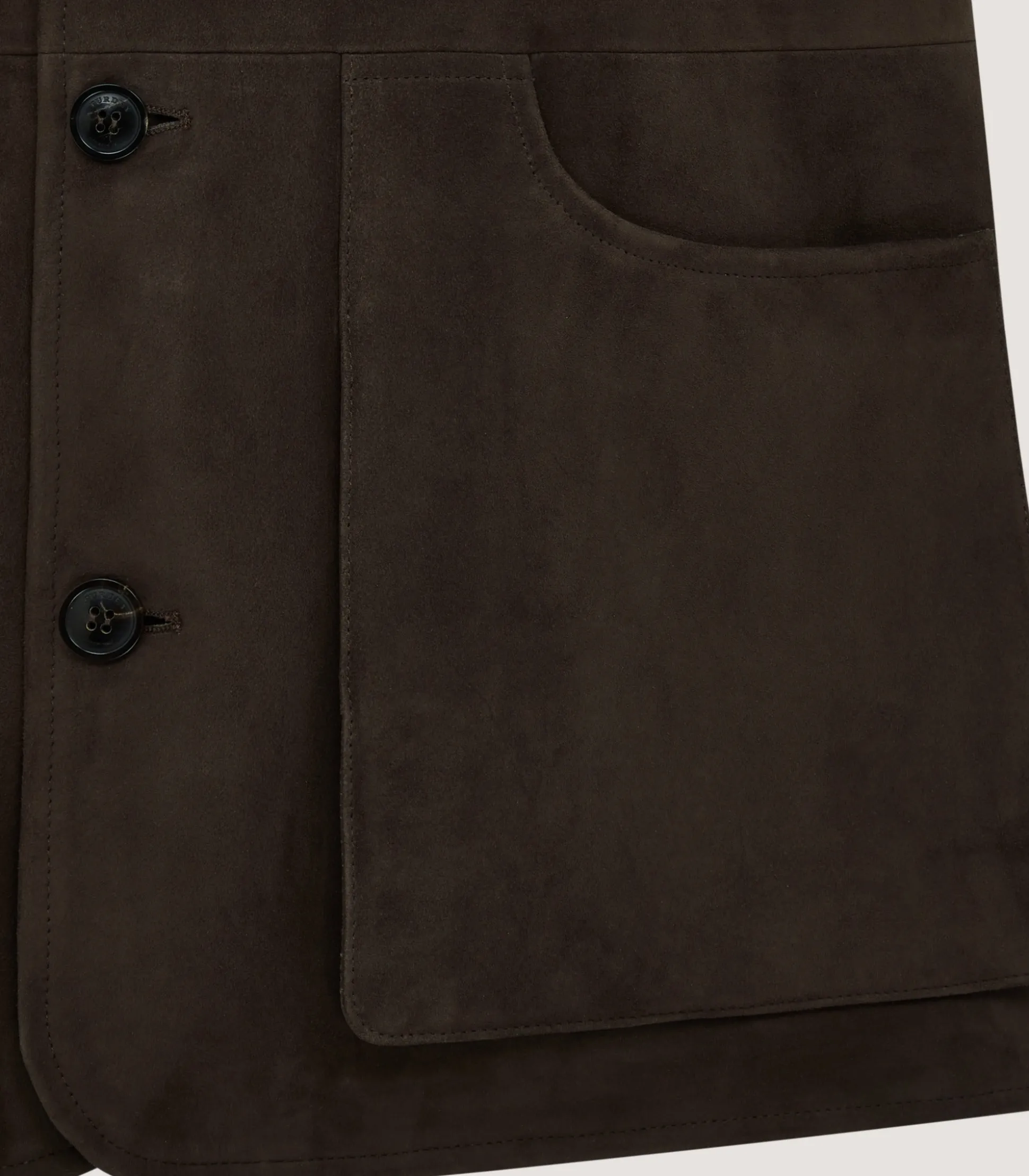 Men's Suede Sporting Vest in Walnut