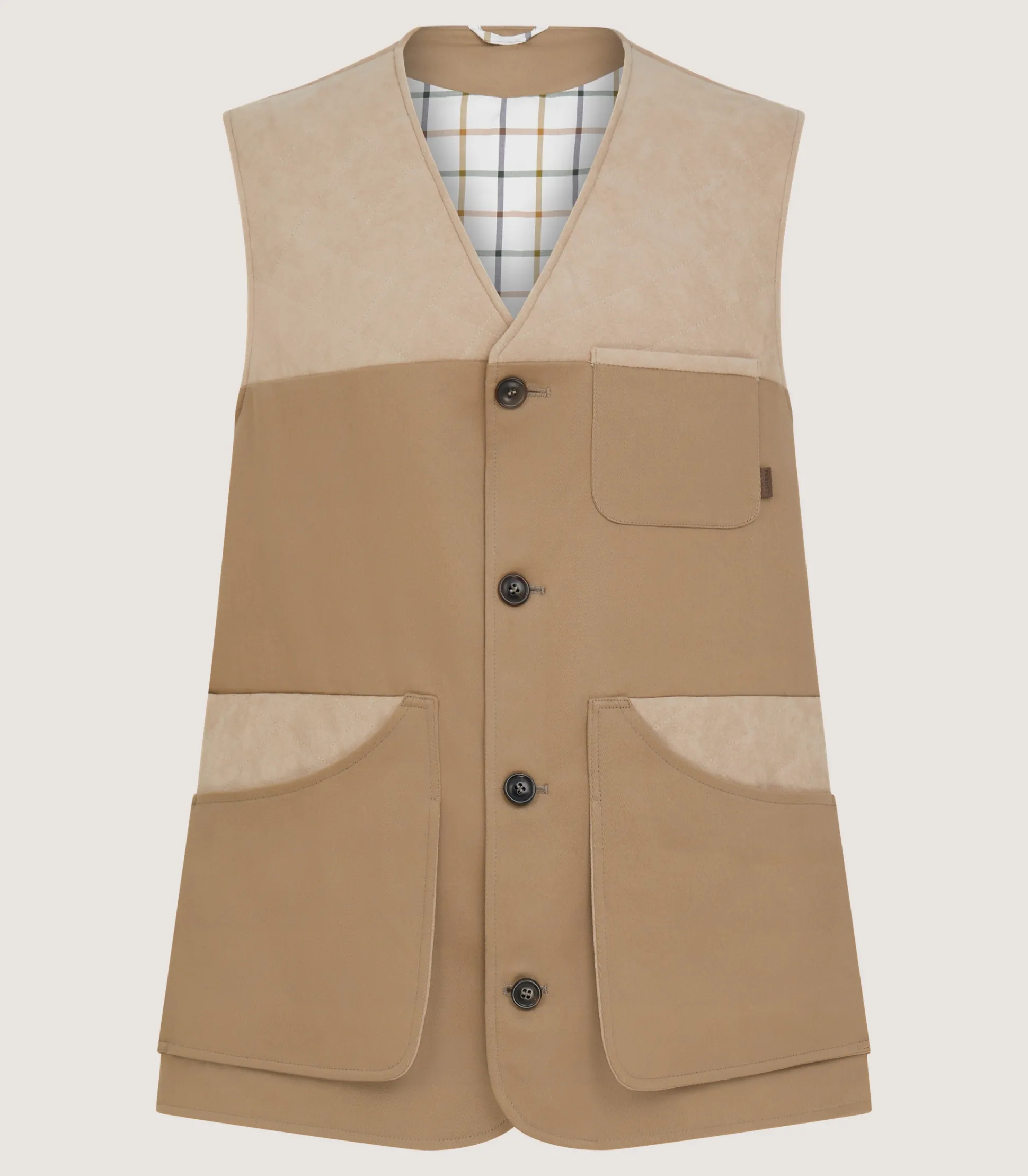 Men's Summer Cotton Sporting Vest In Dark Taupe