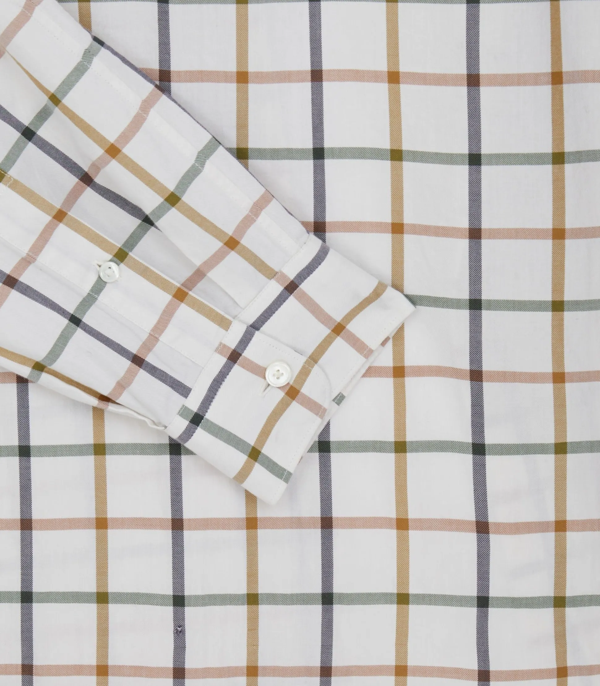 Men's Summer Sporting Windowpane Pocket Shirt In Green