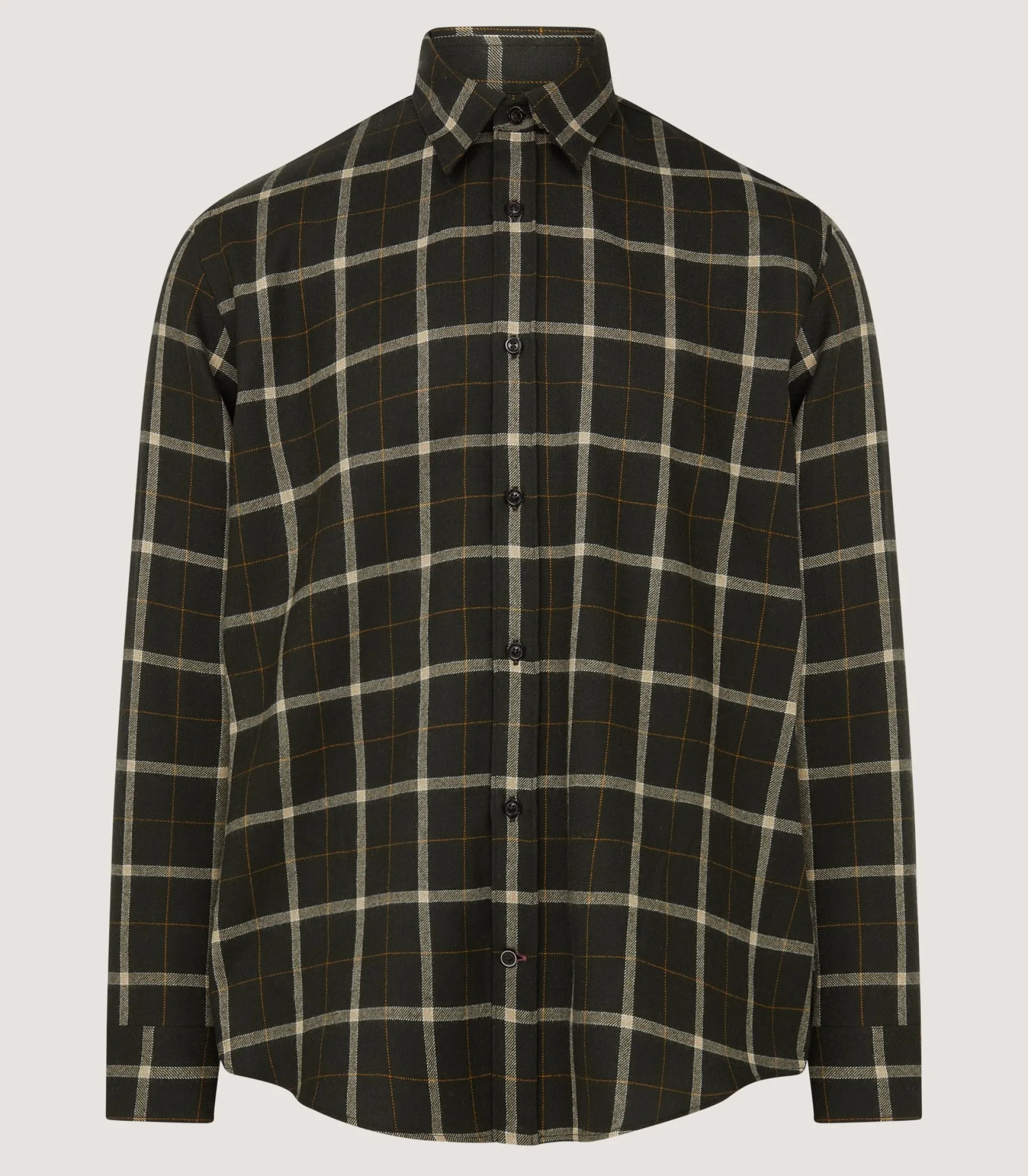 Men's Tartan Flannel Shirt in Dark Olive