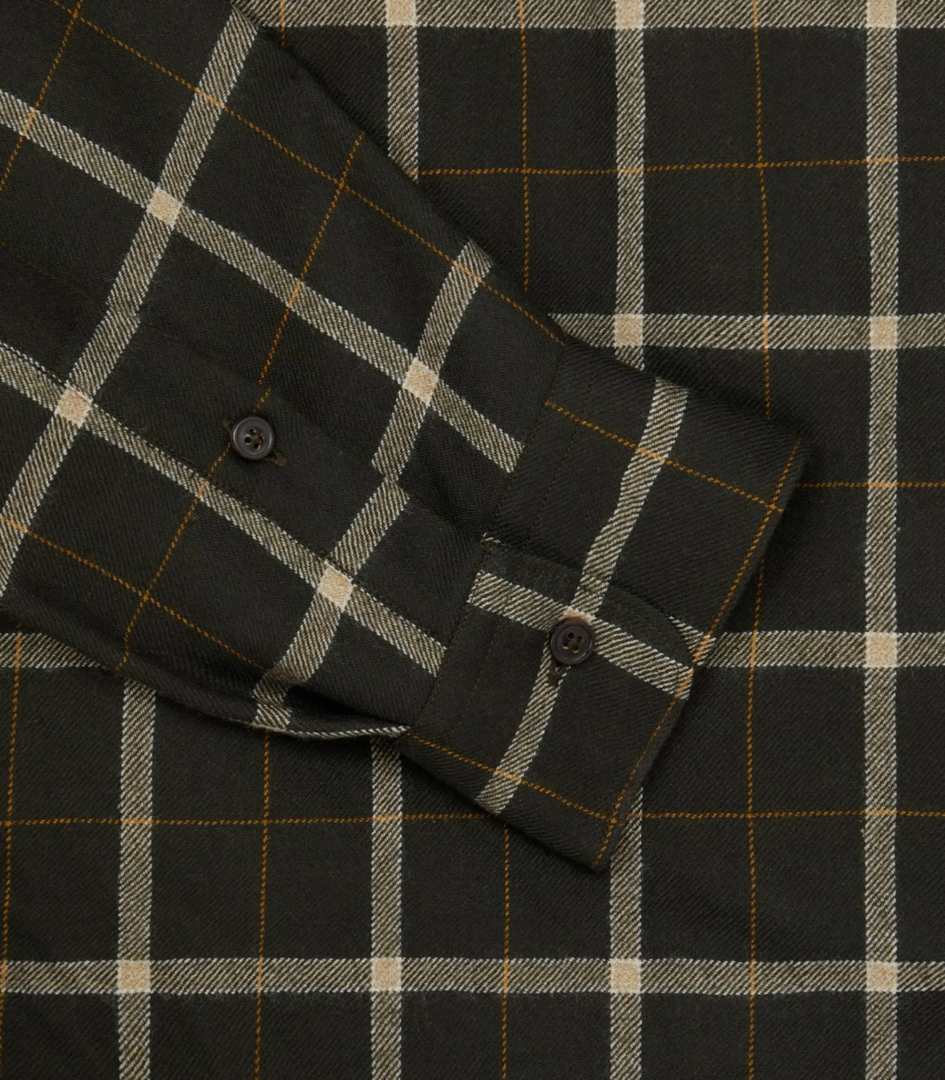 Men's Tartan Flannel Shirt in Dark Olive
