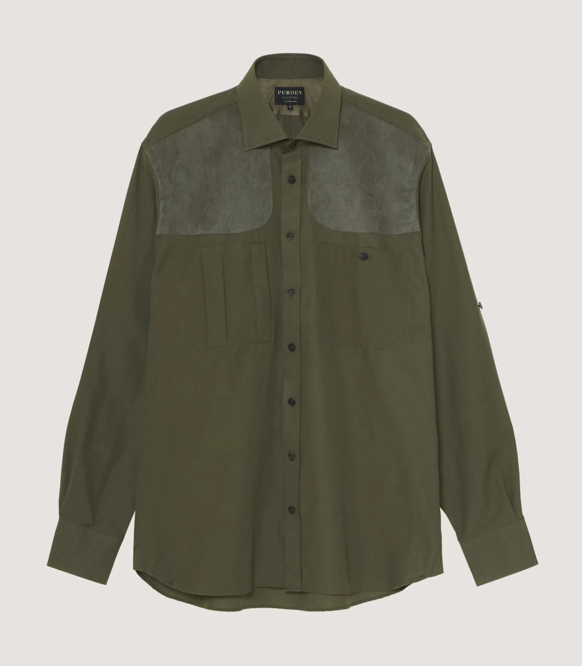 Men's Technical Sporting Shirt In Khaki Green