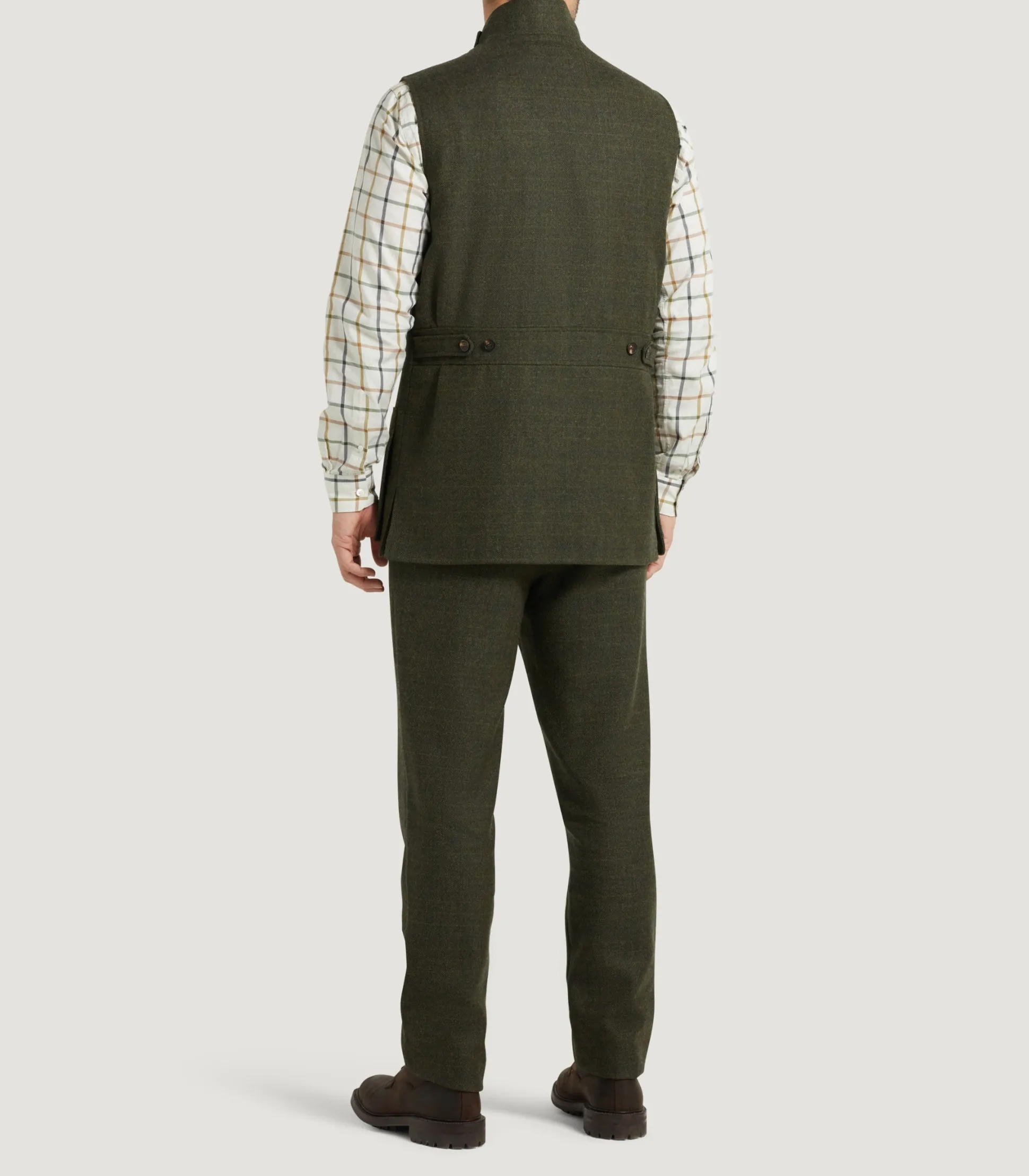 Men's Technical Tweed High Collar Sporting Vest In Strathbeg