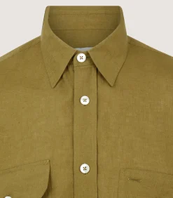Men's Triple Pocket Shirt in Ochre