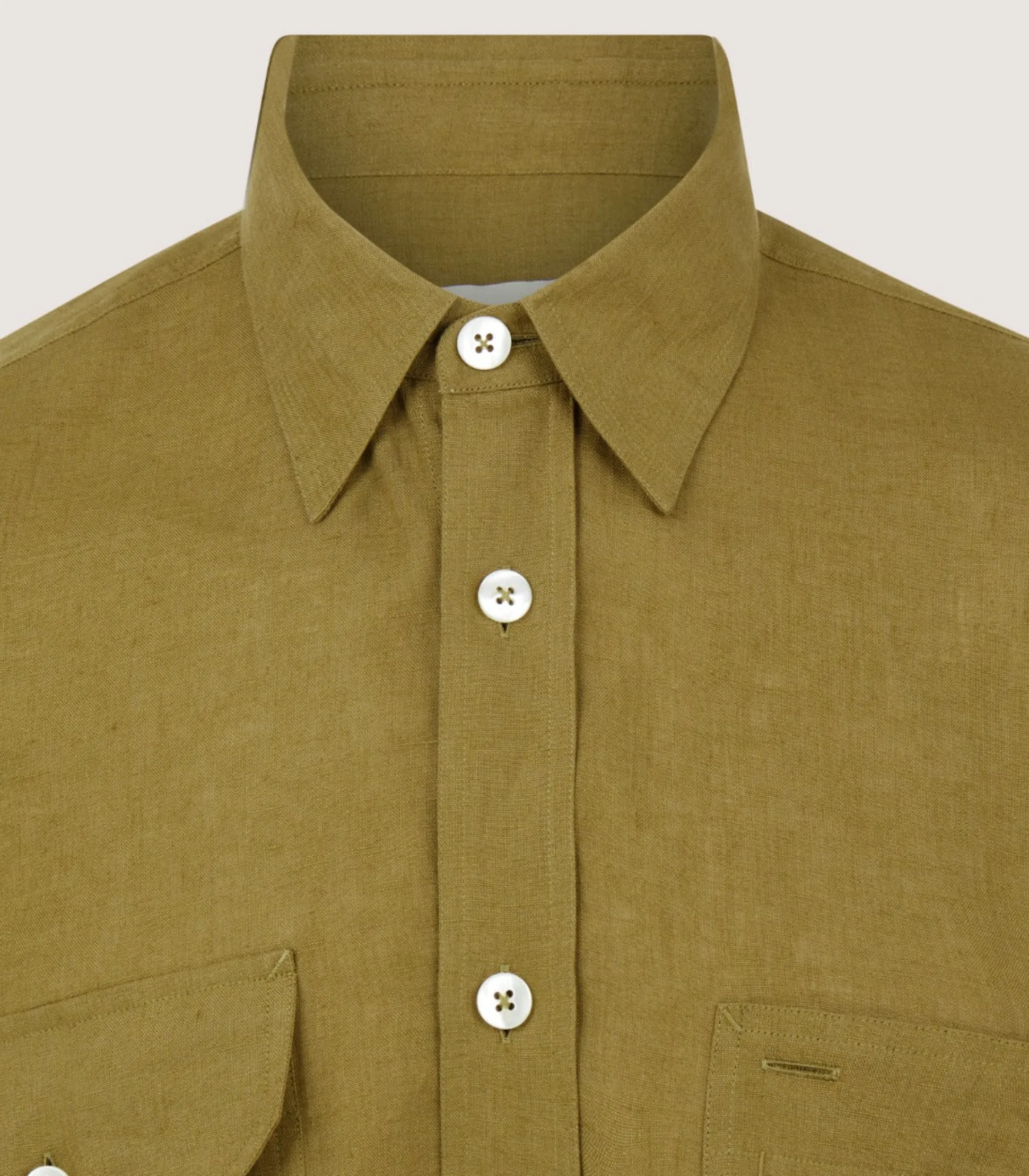 Men's Triple Pocket Shirt in Ochre